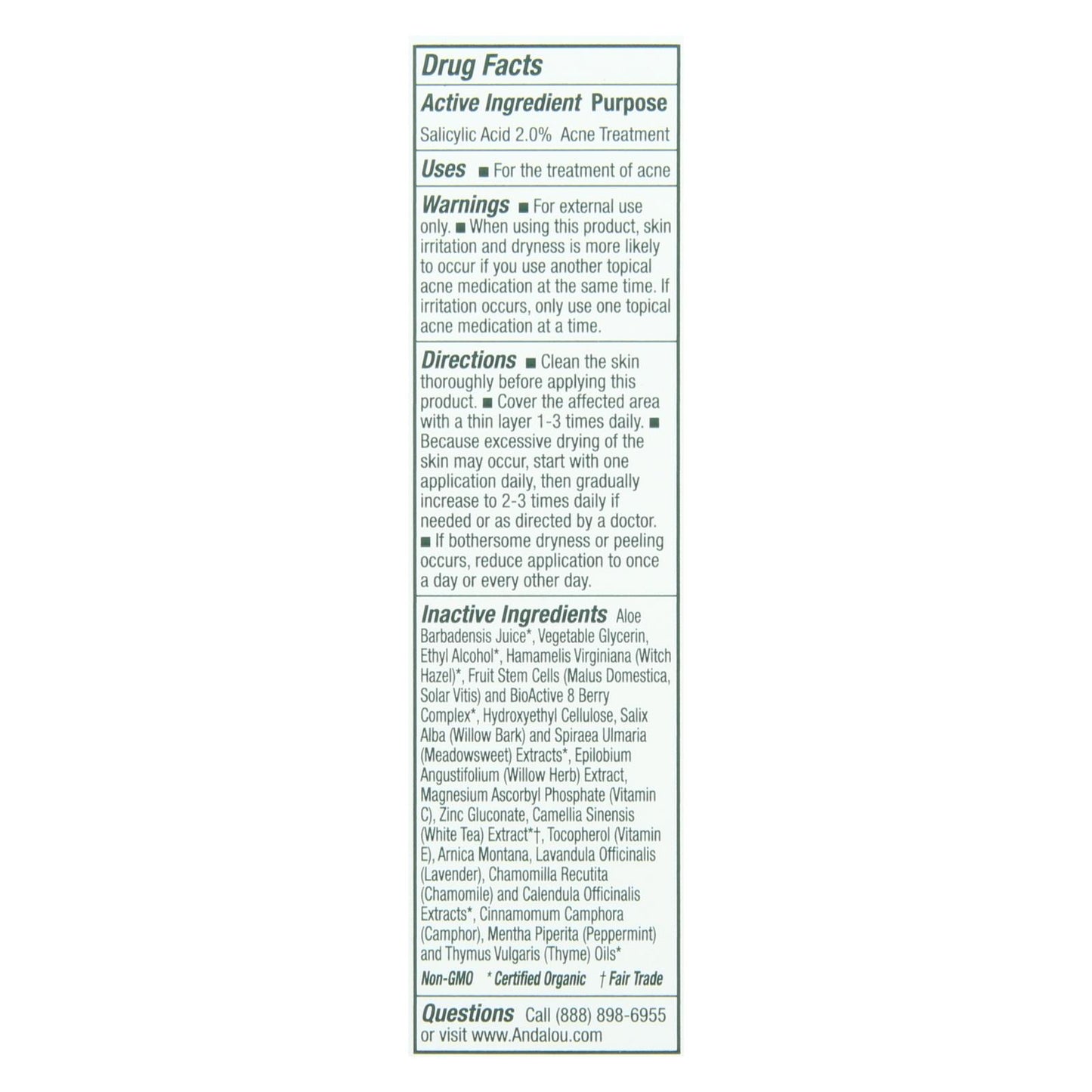 Gel eliminador de imperfecciones Andalou Naturals - 0,6 oz