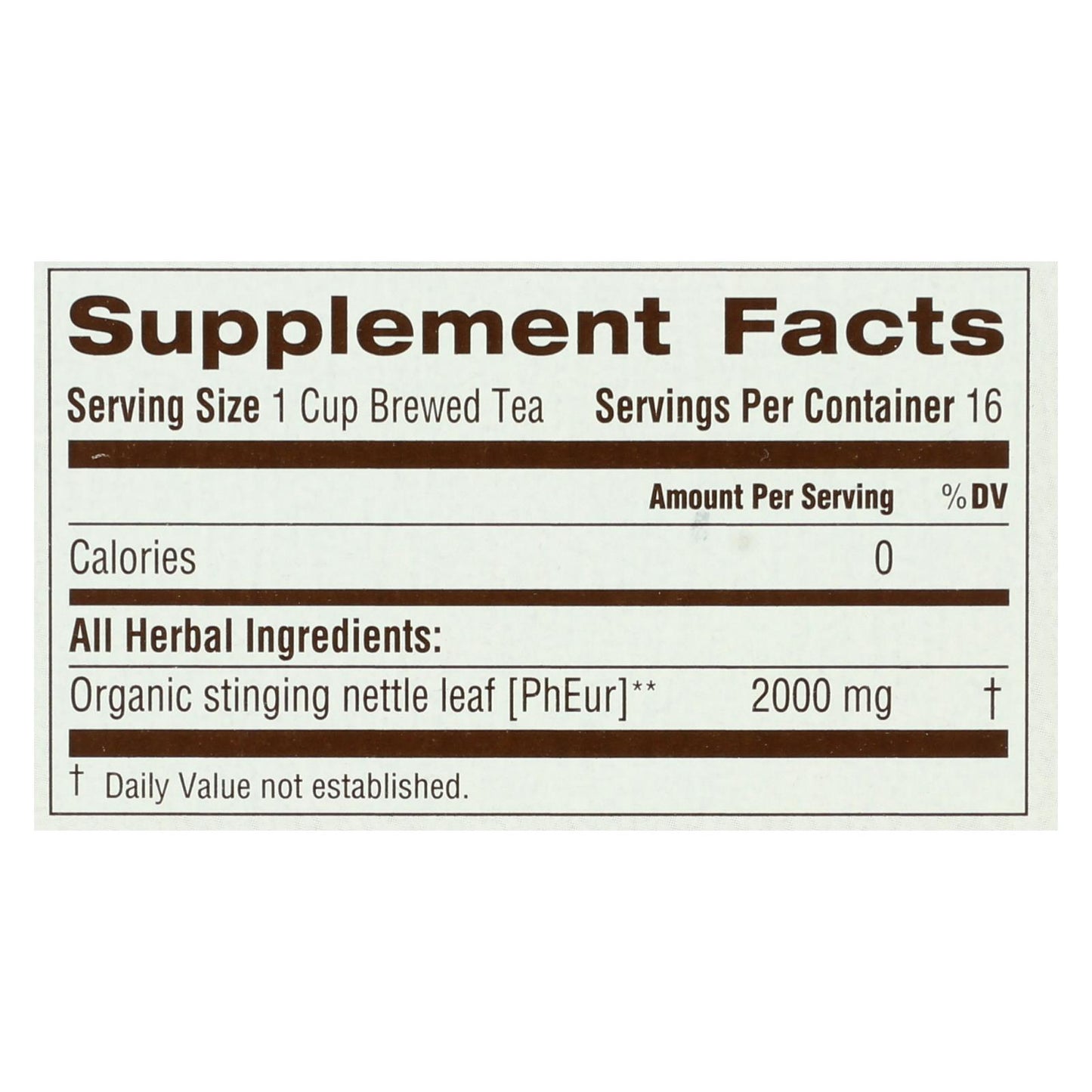 Traditional Medicinals 有机荨麻叶凉茶 - 16 茶包 - 每箱 6 件