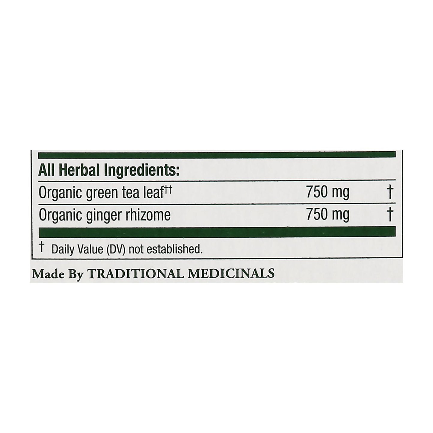 Traditional Medicinals 有机绿茶姜 - 6 盒装 - 16 袋