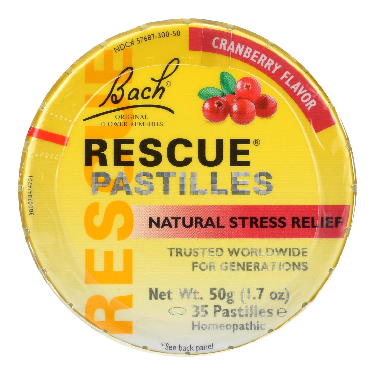 Pastillas de Bach Rescue Remedy - Arándano - 50 g - Caja de 12