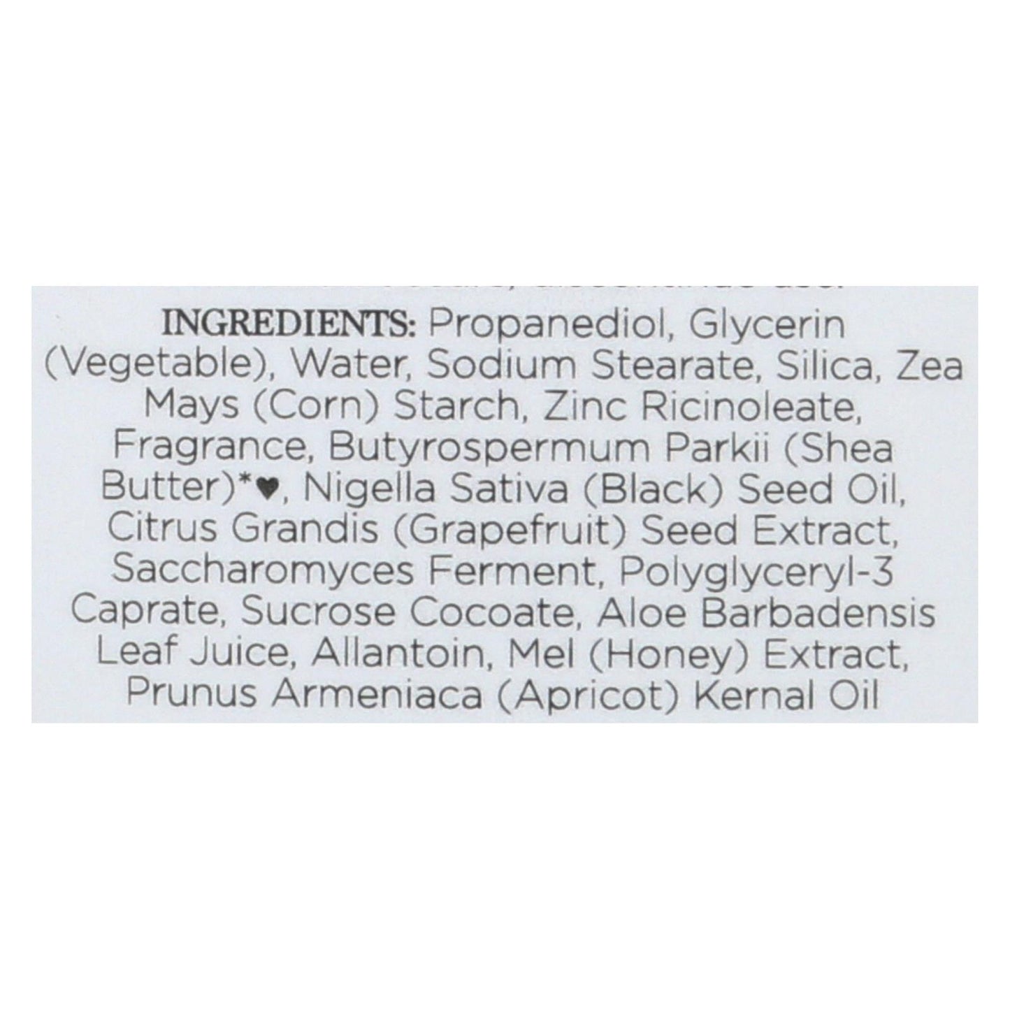 Desodorante Nubian Heritage - Totalmente natural - 24 horas - Miel y semillas negras - 2,25 oz - 1 unidad