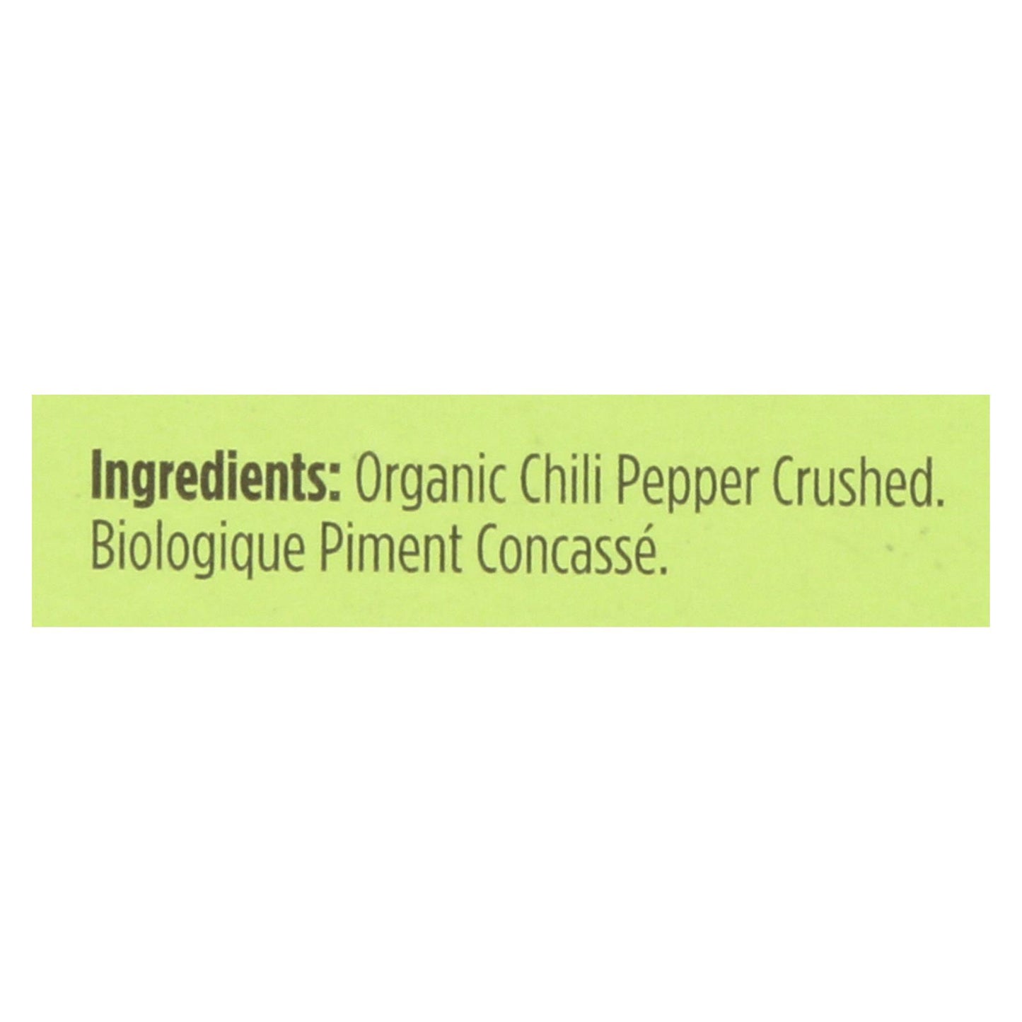 Spicely Organics - Chile orgánico triturado - Caja de 6 - 0,3 oz.