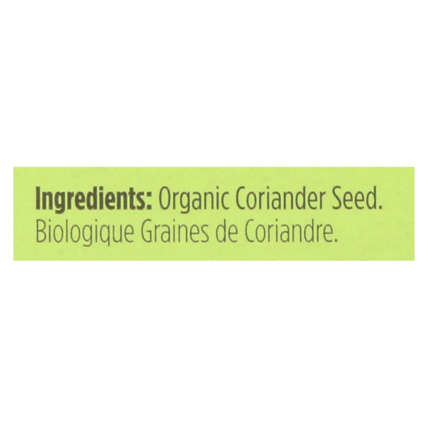Spicely Organics - Semillas de cilantro orgánicas - Caja de 6 - 0.3 oz.