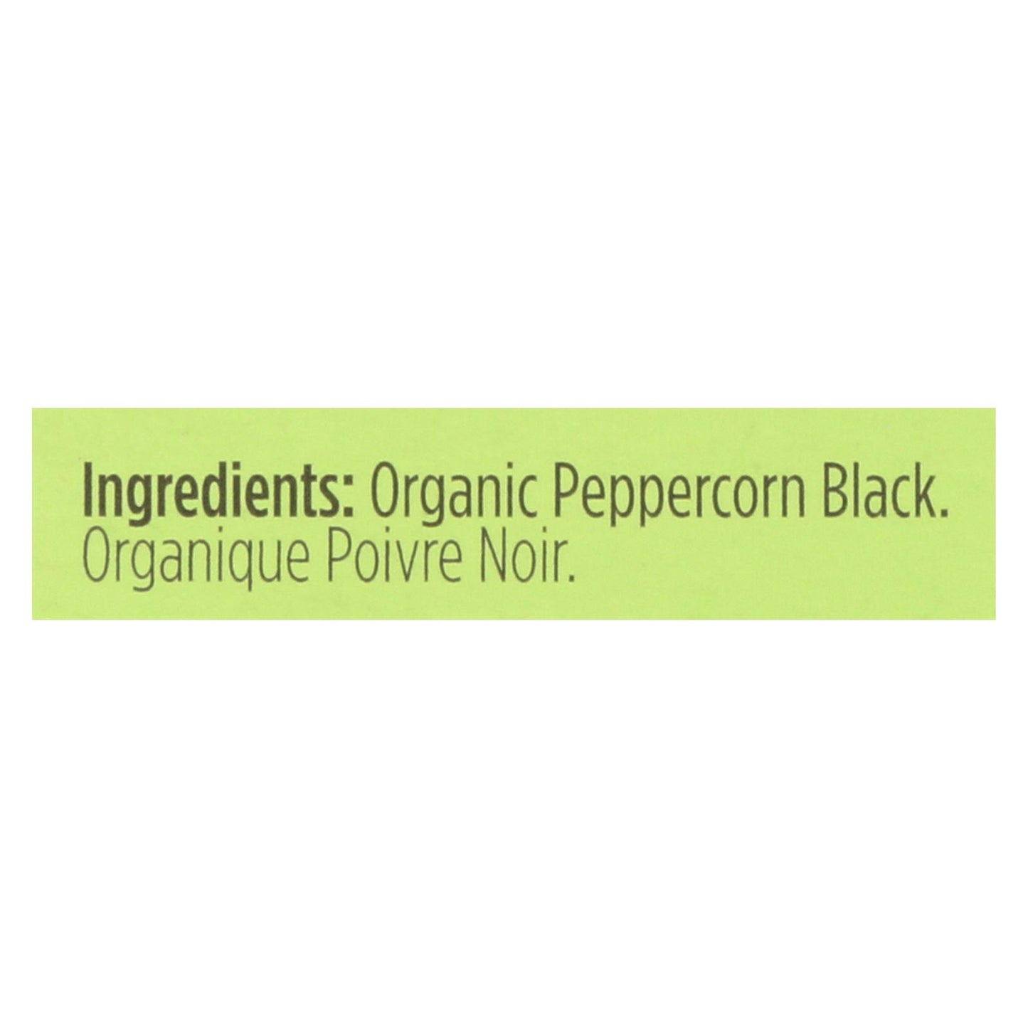 Spicely Organics - Pimienta orgánica en grano - Negra - Caja de 6 - 0,45 oz.