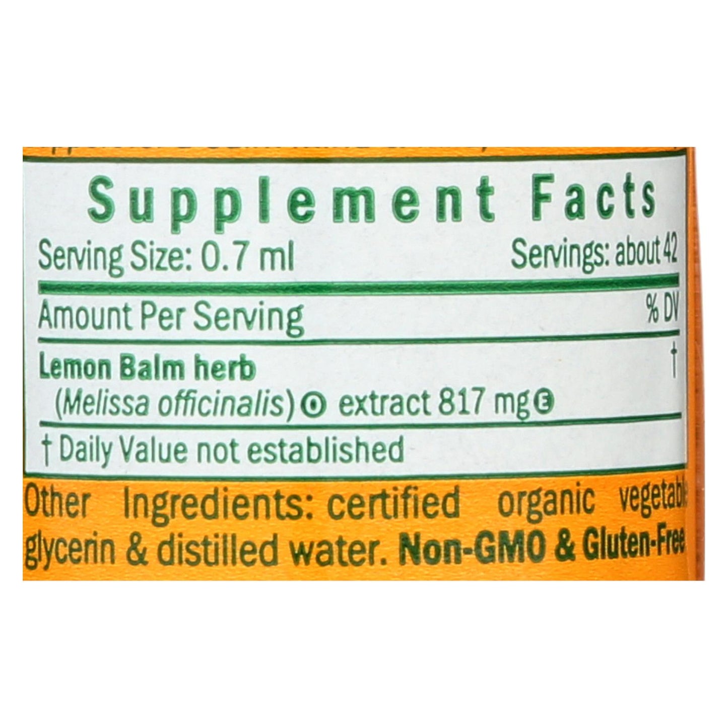 Herb Pharm - Glicerita de melisa - 1 unidad - 1 oz