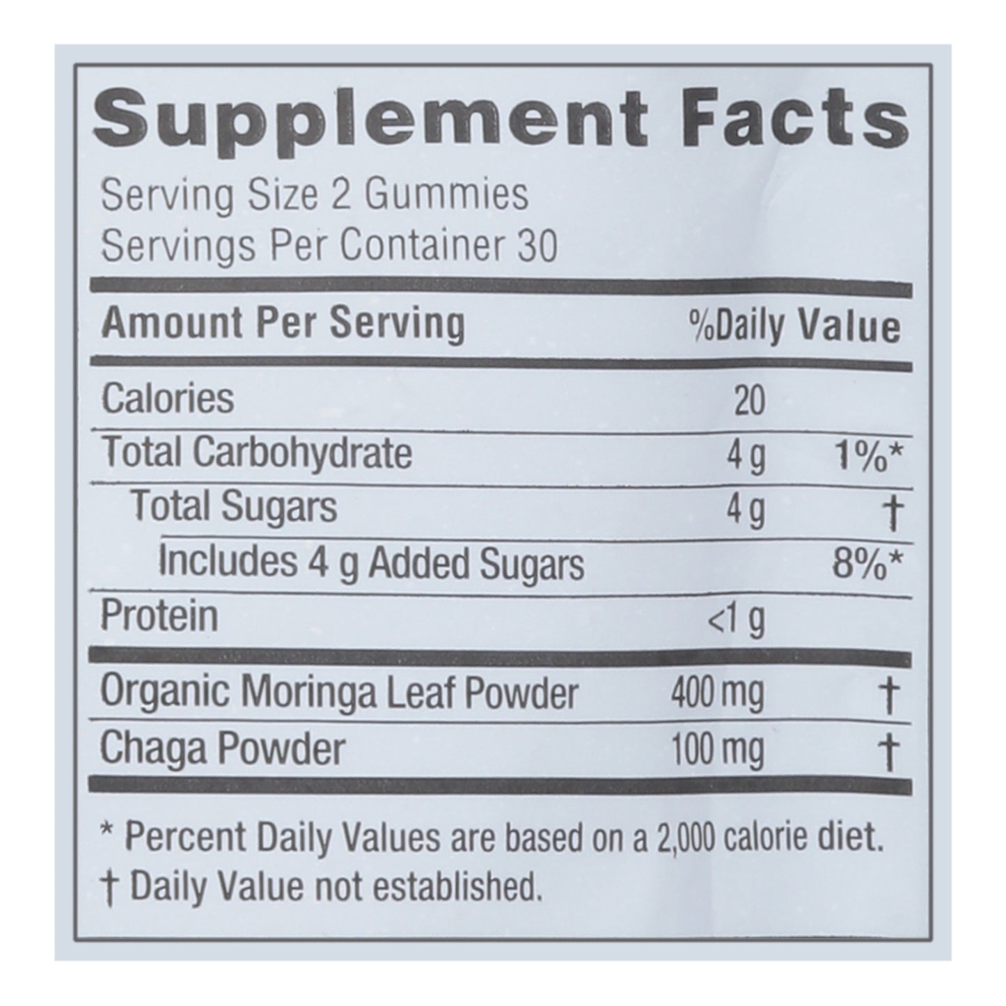 Kuli Kuli - Spr Gmmy Moringa Chaga - 1 cada uno - 60 quilates