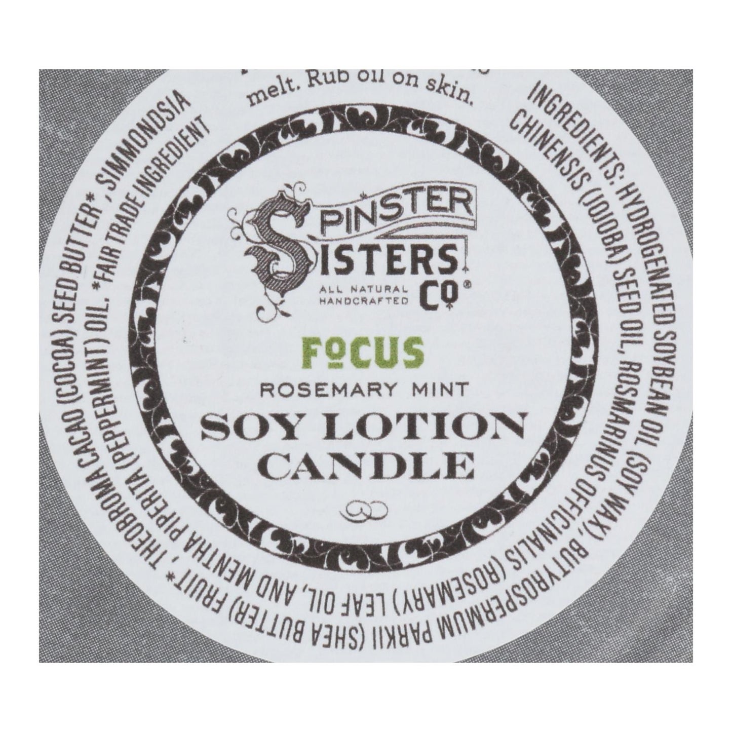 Vela Body Ltn Focus de Spinster Sisters Co. - Caja de 4 - 6,2 oz