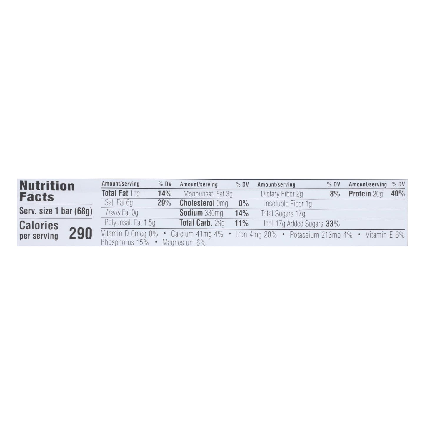 Barra de chocolate Clif Bar Builder Bar - Mantequilla de maní y chocolate - Caja de 12 - 2.4 oz