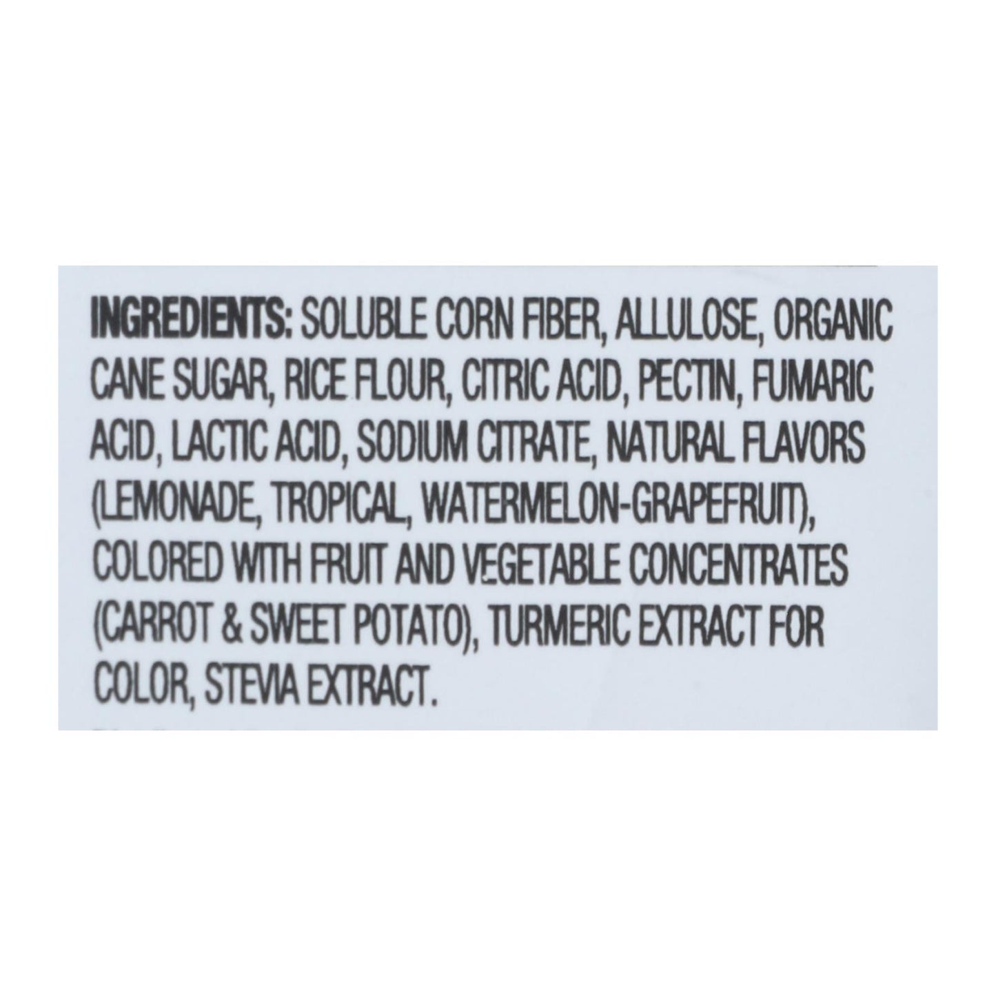 Proyecto 7 - Gomitas de frutas ácidas con bajo contenido de azúcar - Caja de 8 - 1.8 oz