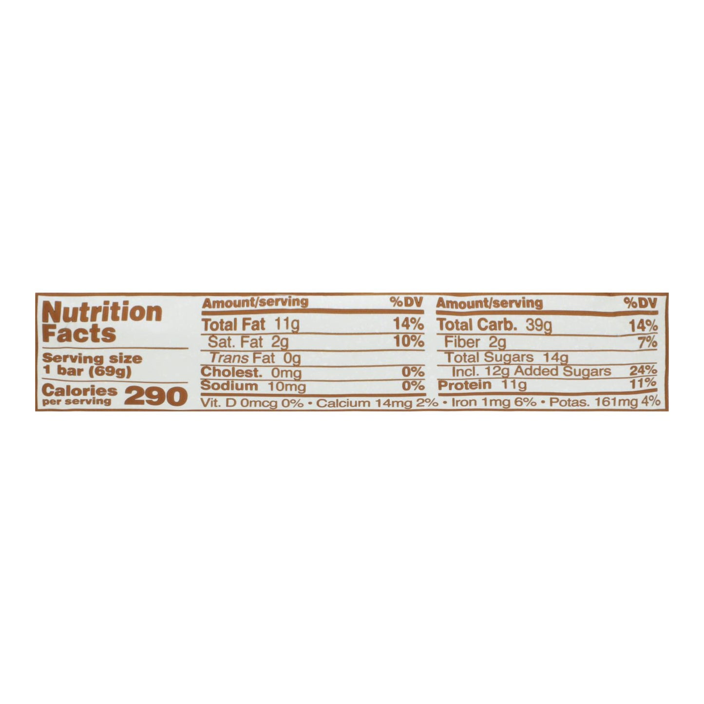 Barras orgánicas Gomacro Macrobar de mantequilla de maní y chispas de chocolate, 2,5 oz, caja de 12