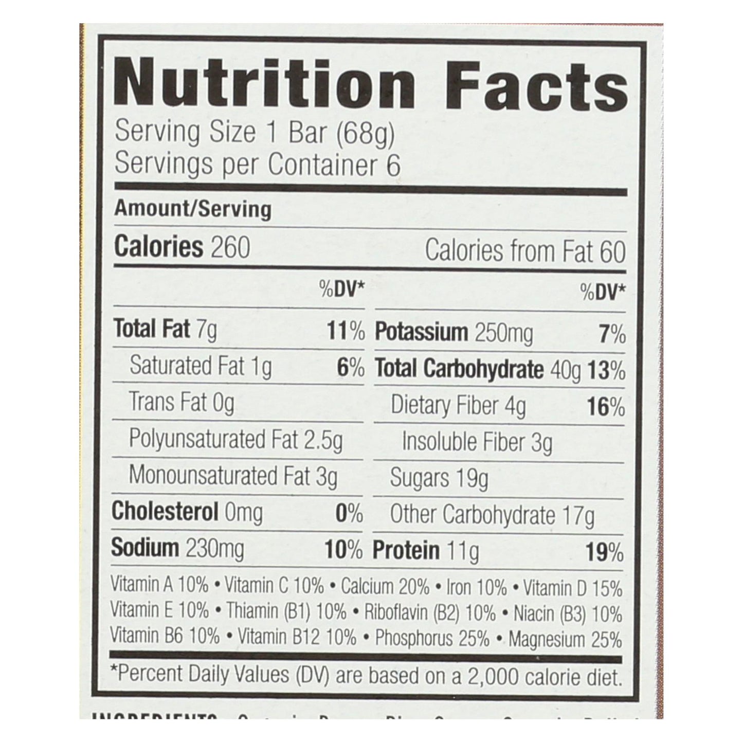 Barra de mantequilla de maní crujiente Clif Bar - Orgánica - Caja de 9 - 6/2.4 oz