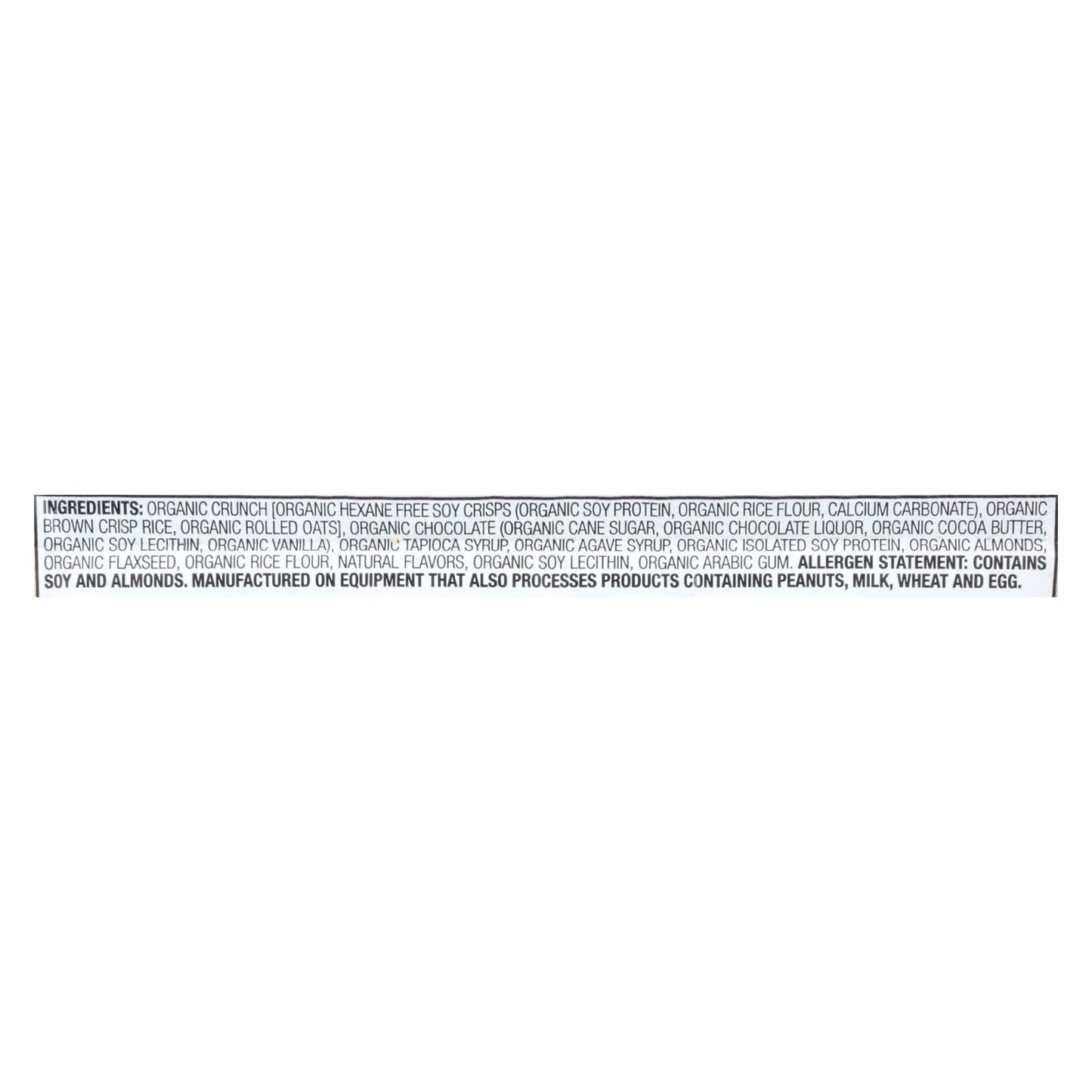 Barra de chocolate negro orgánico Nugo Nutrition Bar - Almendras - 1,76 oz - Caja de 12