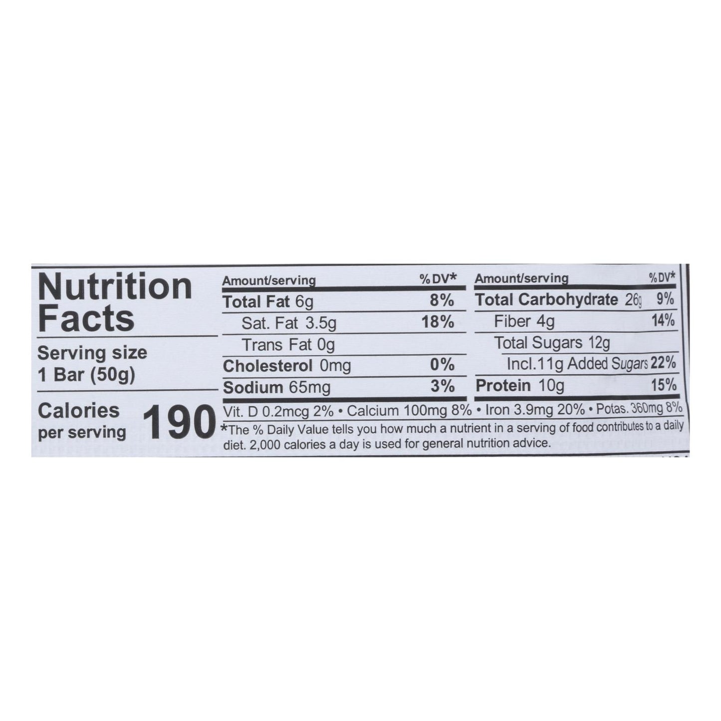 Barra de chocolate negro doble orgánico Nugo Nutrition Bar - 1,76 oz - Caja de 12