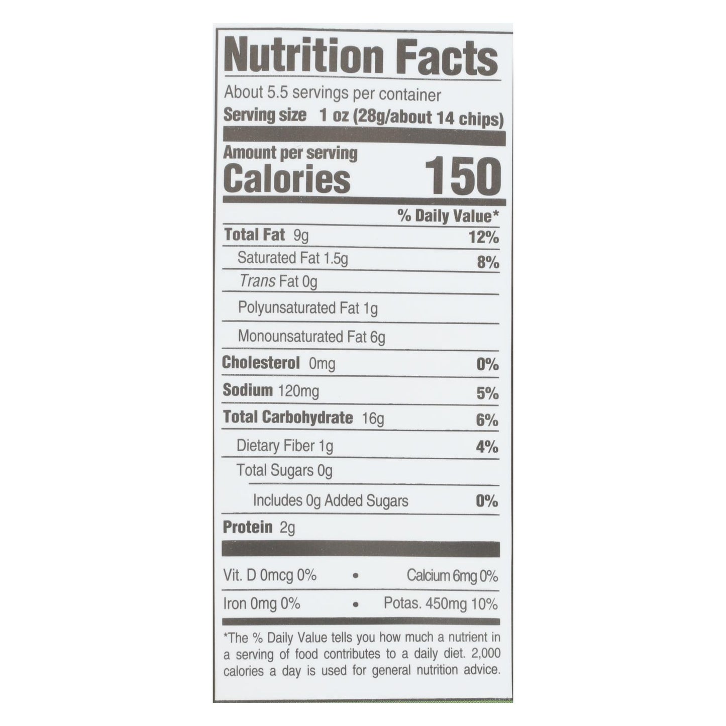 Boulder Canyon - Papas fritas cortadas en Canyon con aceite de aguacate - Sal marina - Caja de 12 - 5,25 oz.