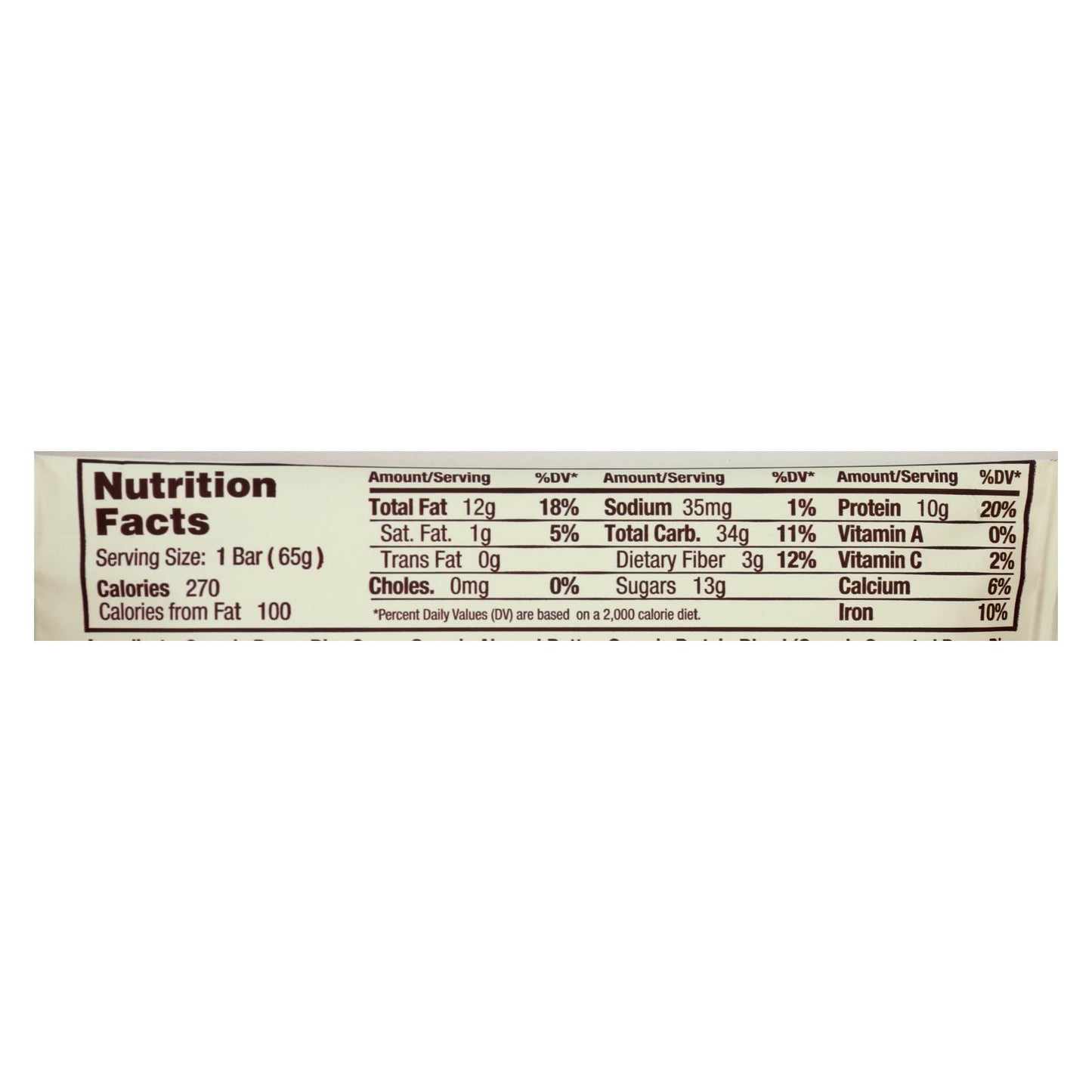 Barras orgánicas Gomacro Macrobar de mantequilla de almendras y plátano, 2,3 oz, caja de 12