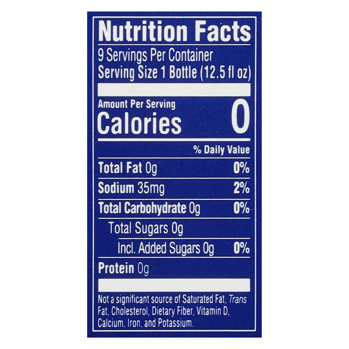 矿泉水 - 原味气泡水 - 1瓶装 - 9/12.5盎司