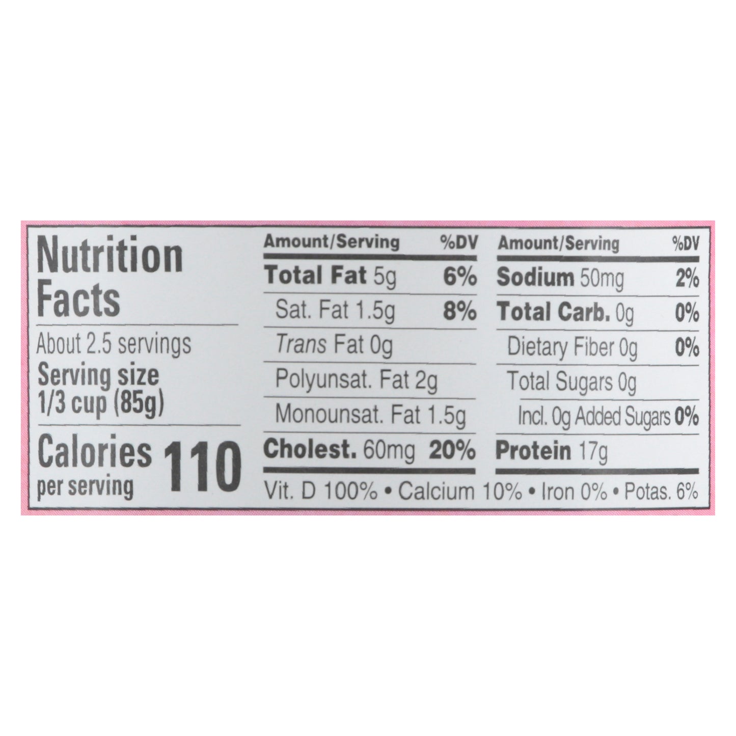 Salmón rosado salvaje de mar natural, sin sal - 1 unidad de 1 - 7,5 oz