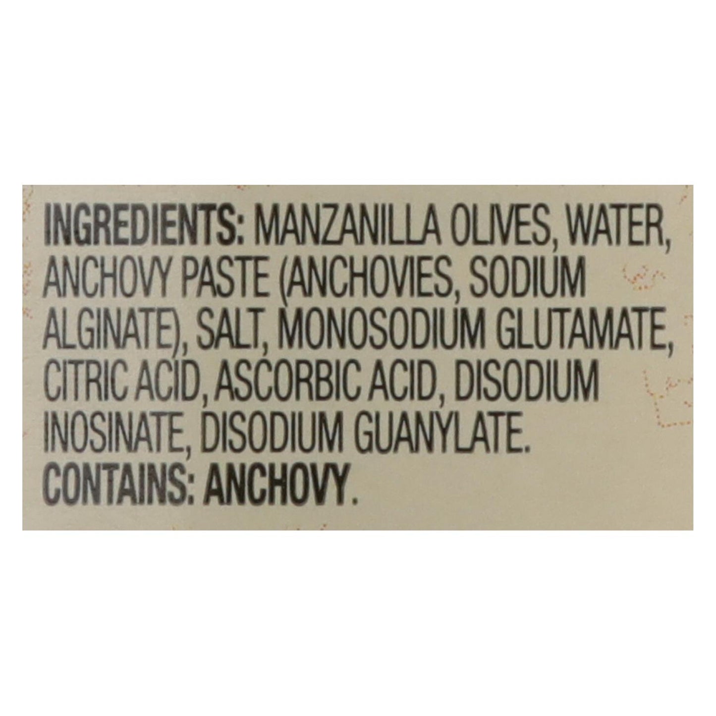 Aceitunas Reese's, manzanilla rellena con anchoa picada - Caja de 12 - 10 oz