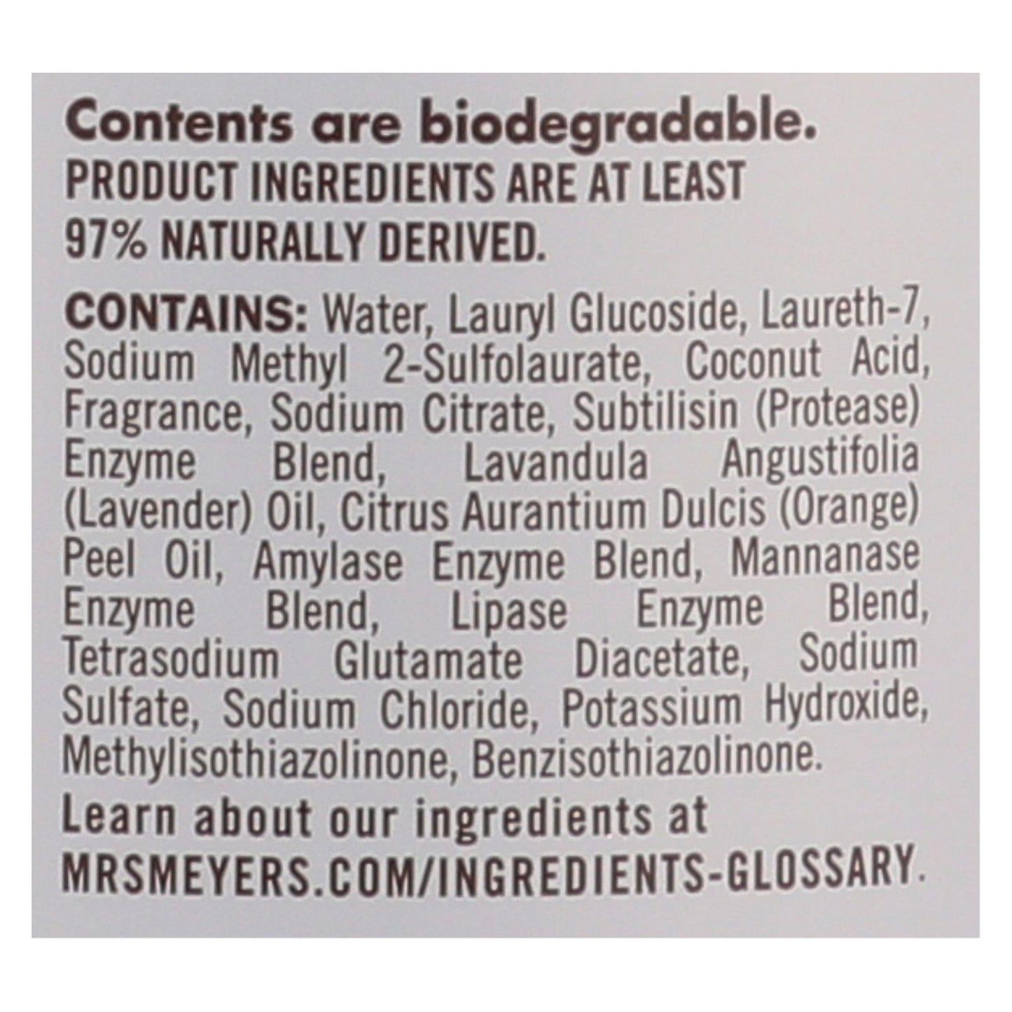 Mrs. Meyer's Clean Day - Detergente para ropa 2x - Lavanda - Caja de 6 - 64 oz