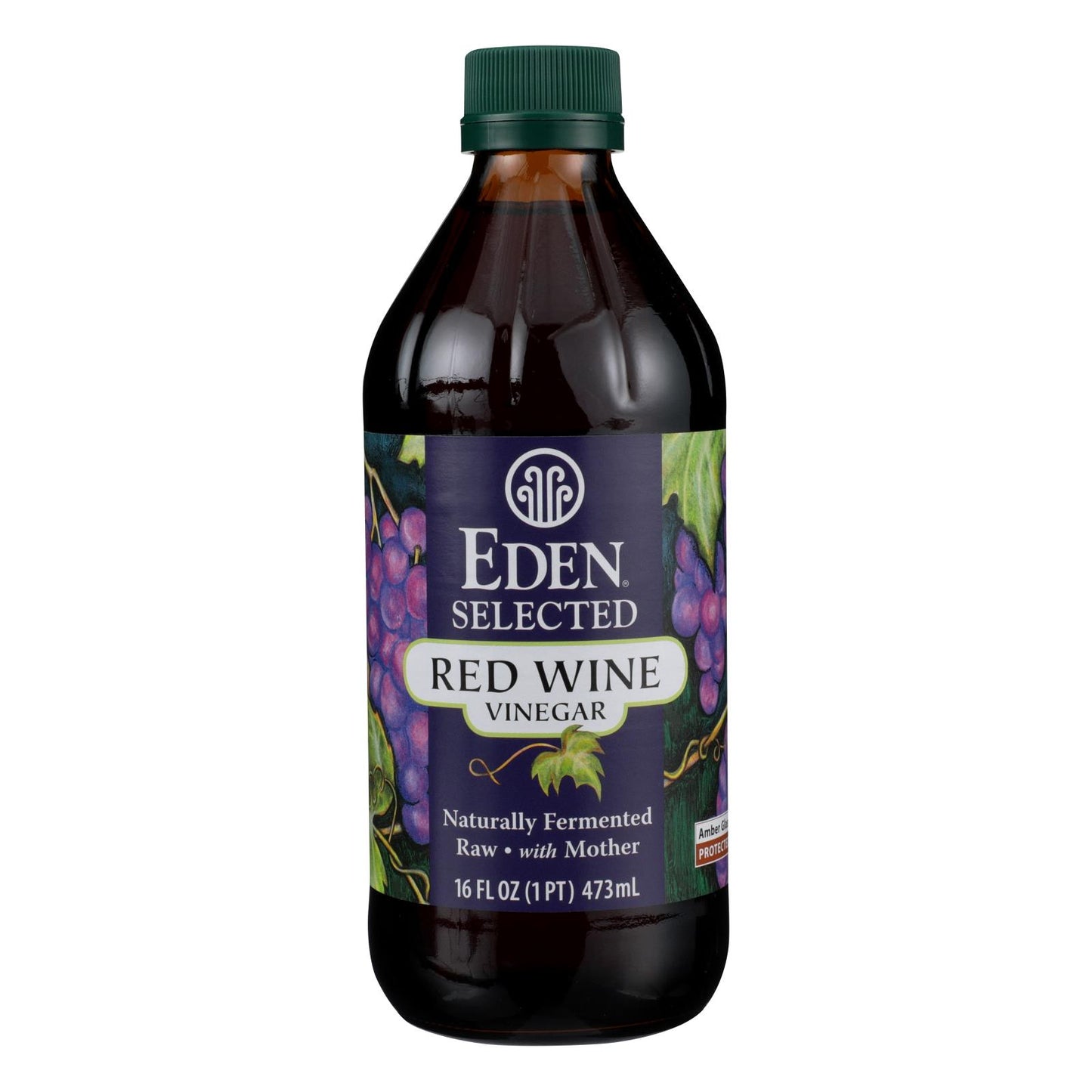 Vinagre de vino tinto crudo sin filtrar de Eden Foods - Caja de 12 - 16 fl oz