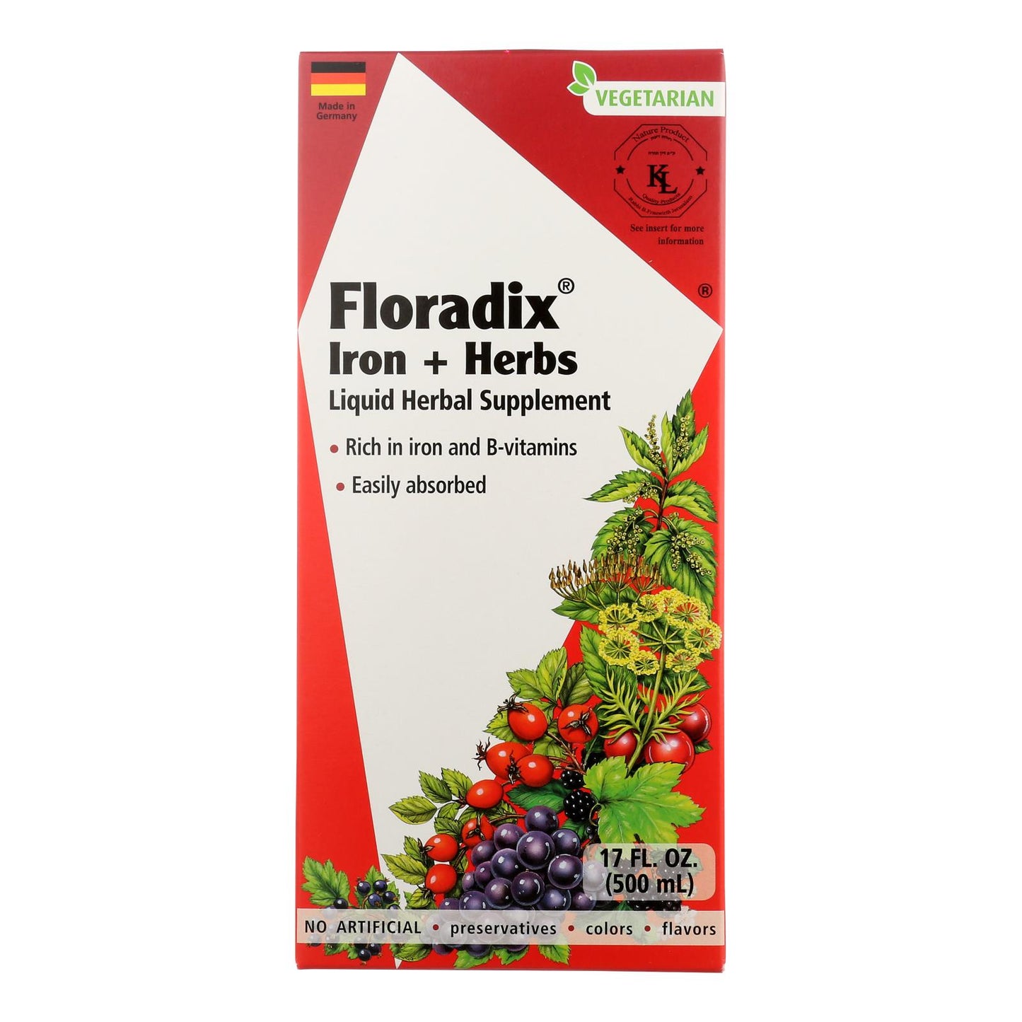 Floradix - Floradix Hierro Y Hierbas - 1 Unidad 1-17 Fz