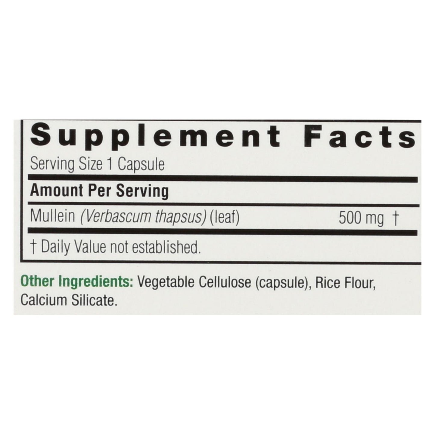 Nature's Answer 毛蕊花膳食补充剂 - 各 1 粒 - 90 Sgel