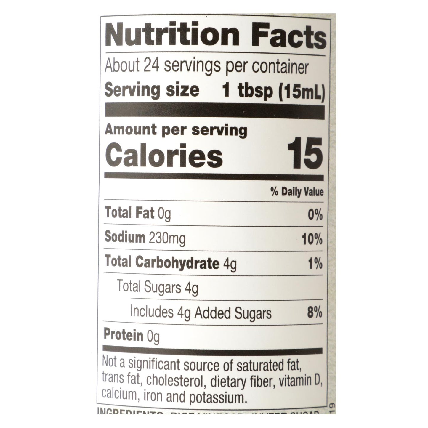 Vinagre de arroz condimentado Nakano - Caja de 6 - 12 fl oz.