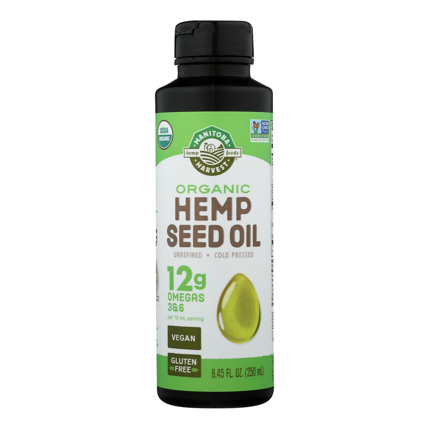 Aceite de cáñamo orgánico Manitoba Harvest - 1 unidad - 8,4 oz