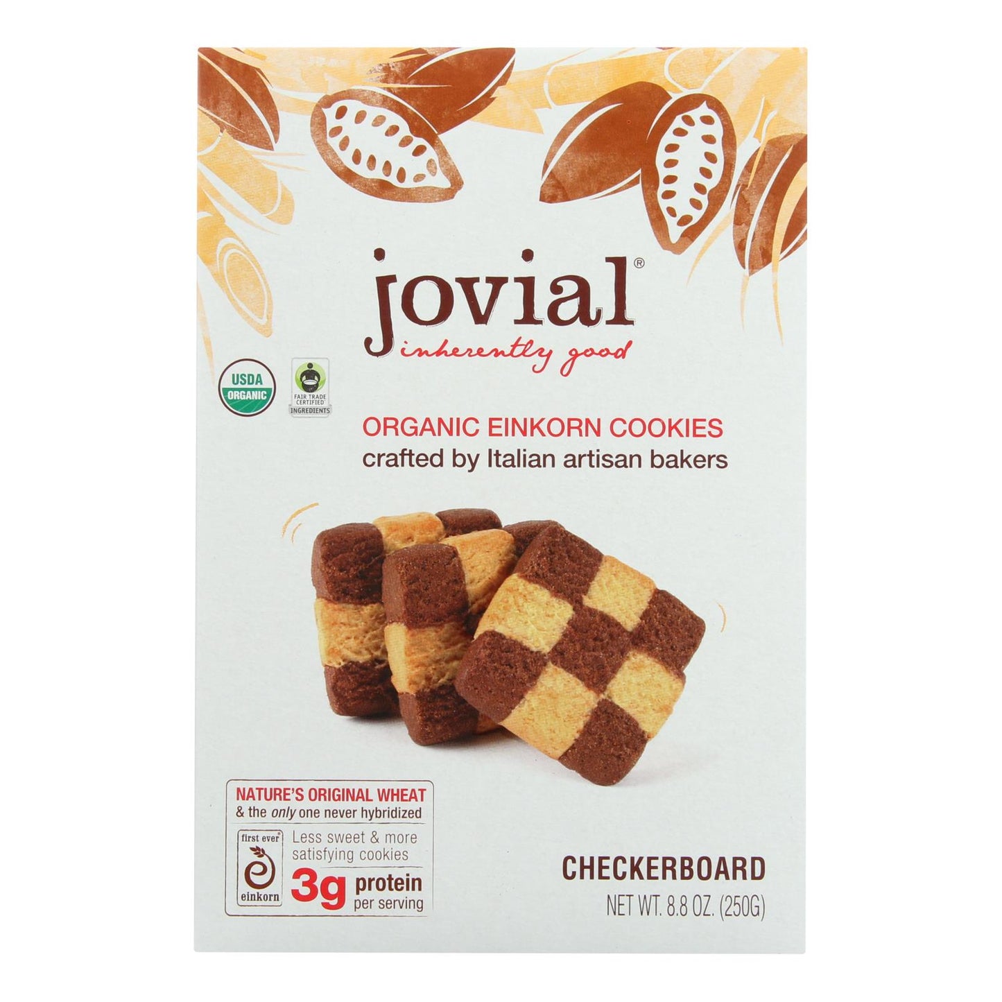 Jovial - Galleta - Orgánica - Einkron - Tablero de ajedrez - 8.8 oz - Caja de 12