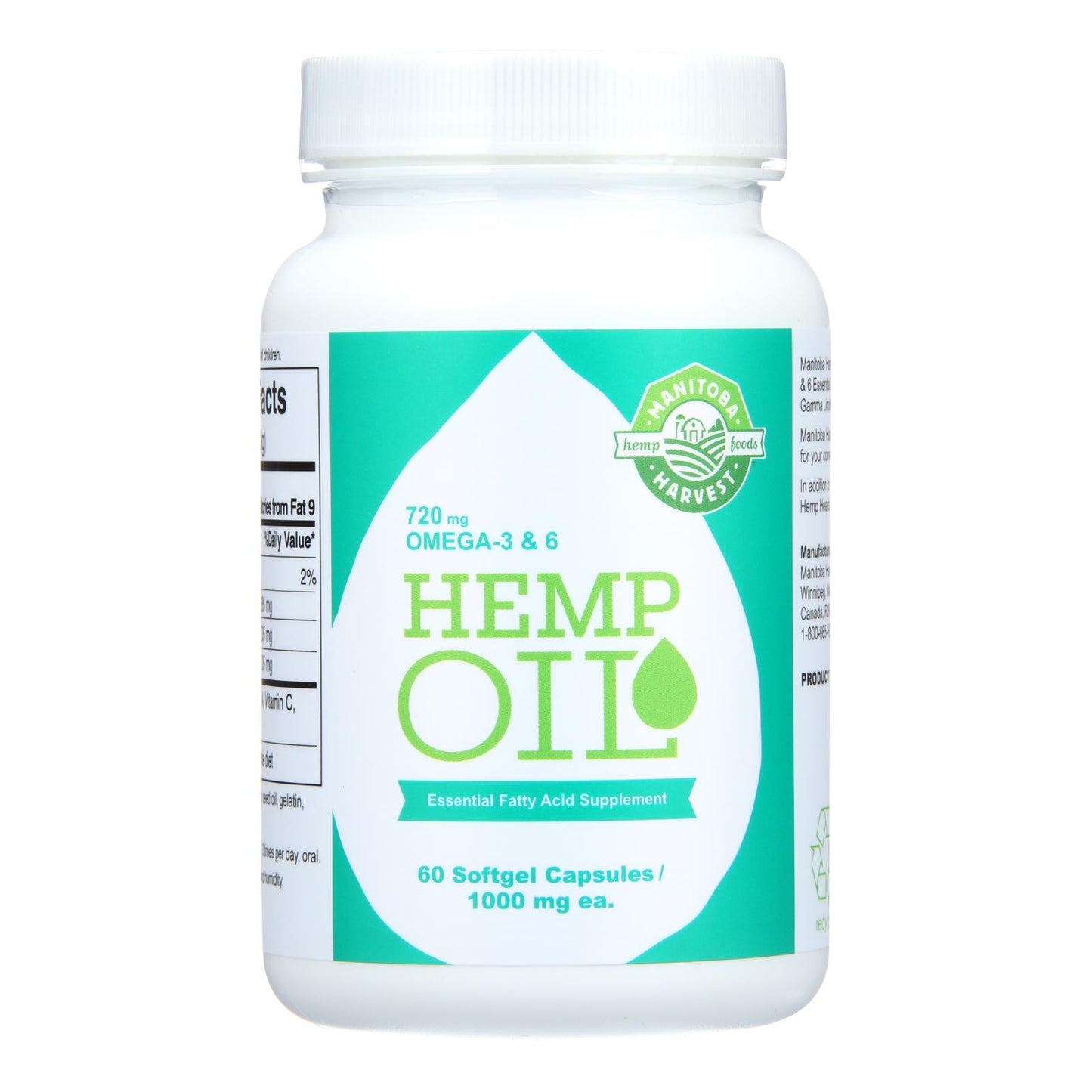 Aceite de cáñamo Manitoba Harvest - 1 cada uno - 60 Sgel