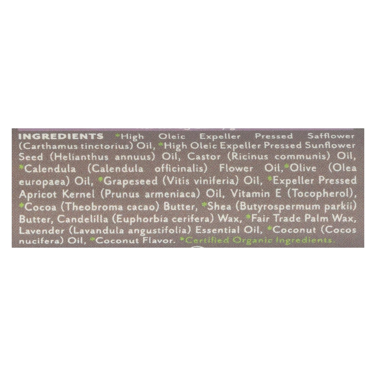 Soothing Touch Lavender Coconut Vegan Lip Balm - Case Of 12 - .25 Oz