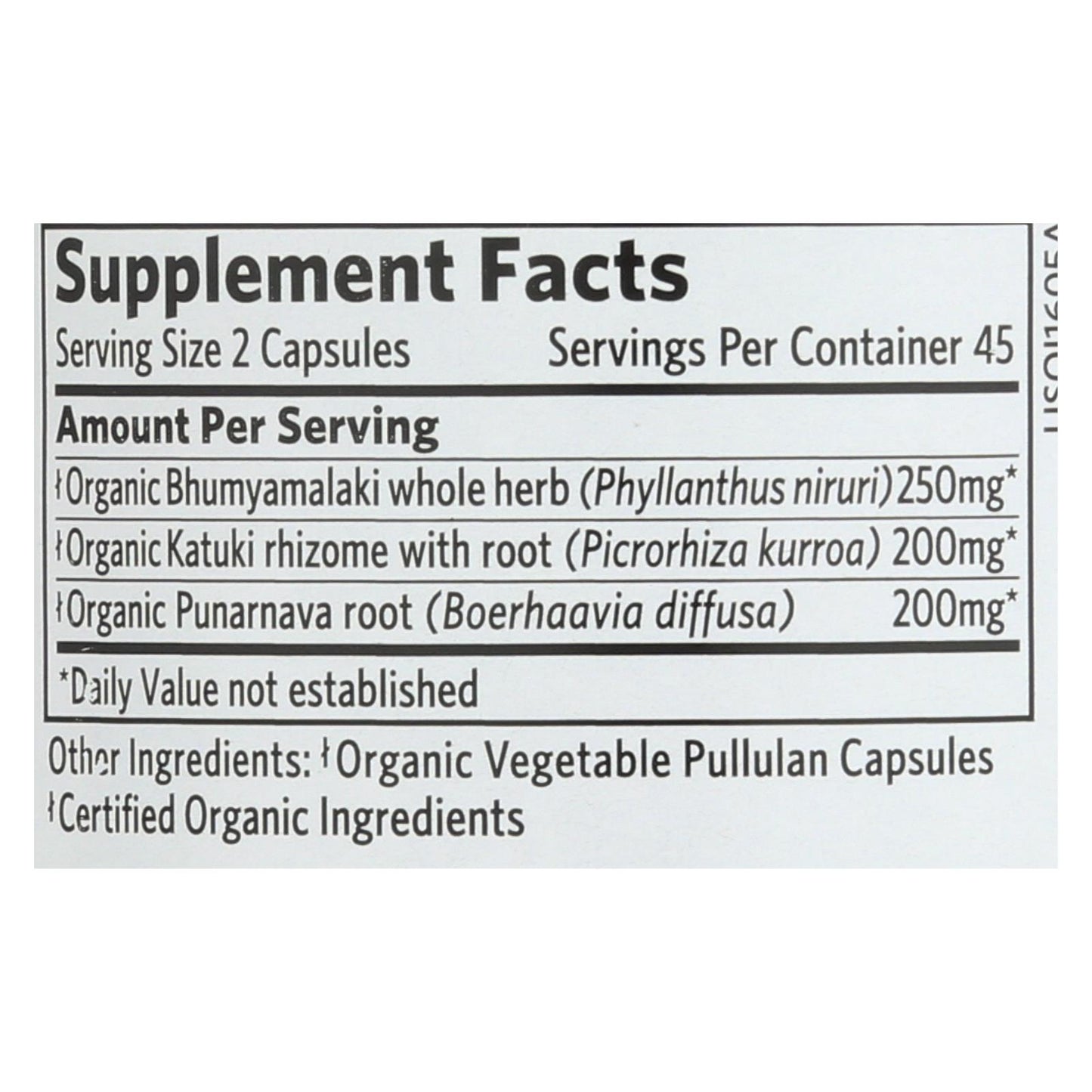 Suplemento de hierbas integrales de Organic India Usa, hígado y riñones, 1 unidad, 90 cápsulas vegetales