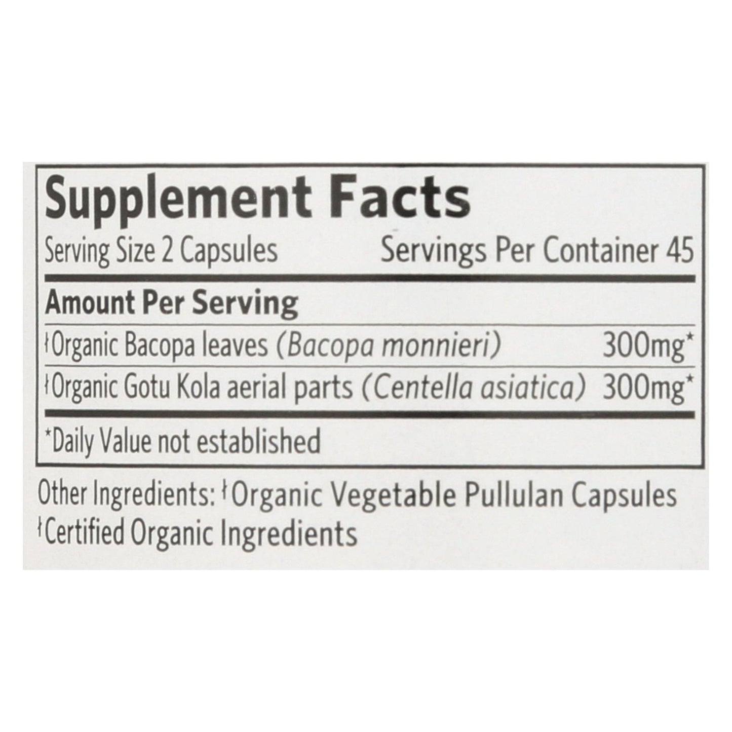 Suplemento para la memoria de Organic India, claridad mental, 1 unidad, 90 cápsulas vegetales