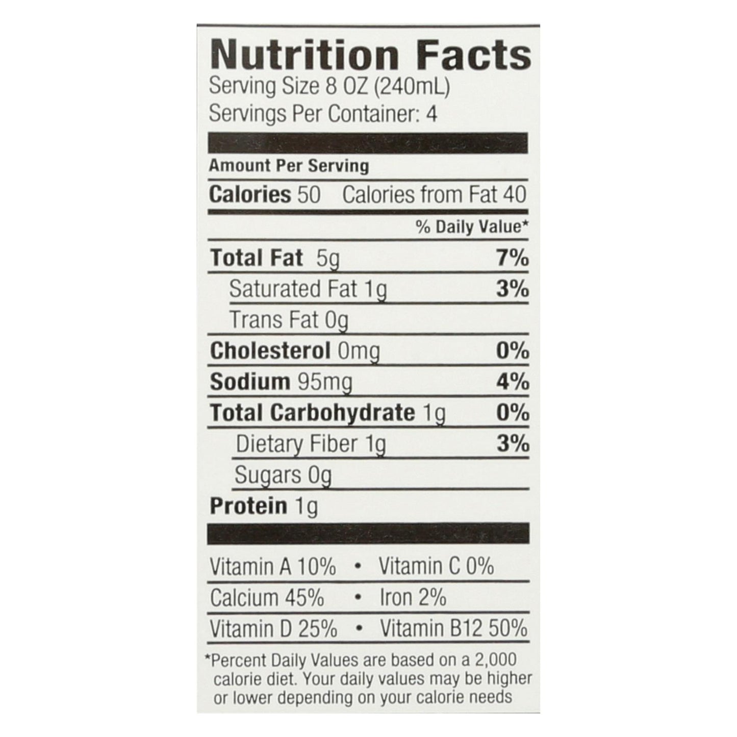 Milkadamia Leche De Macadamia Con Vainilla Sin Azúcar - Caja De 6 - 32 Fz