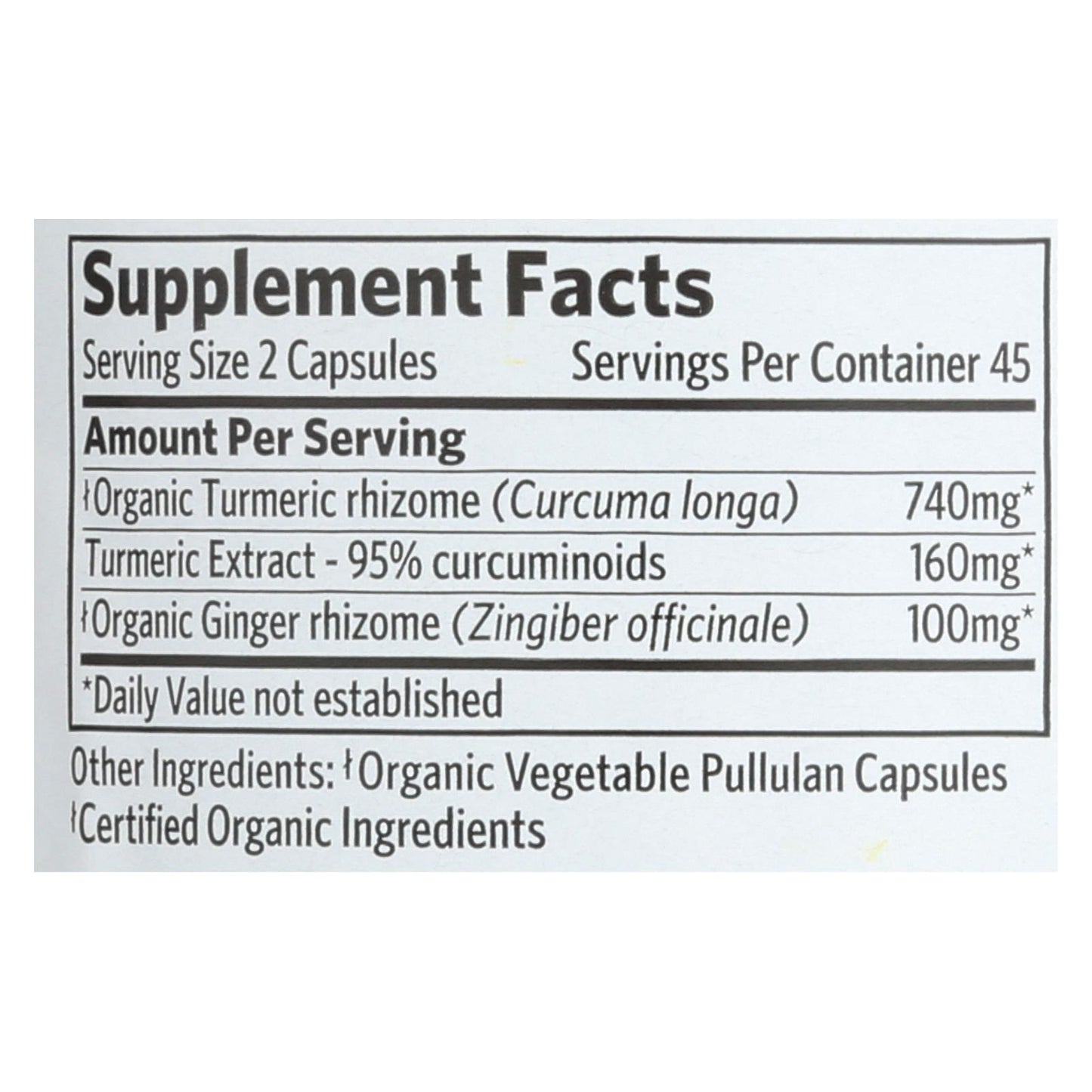 Suplementos de bienestar de Organic India, fórmula de cúrcuma, 1 unidad, 90 cápsulas vegetales