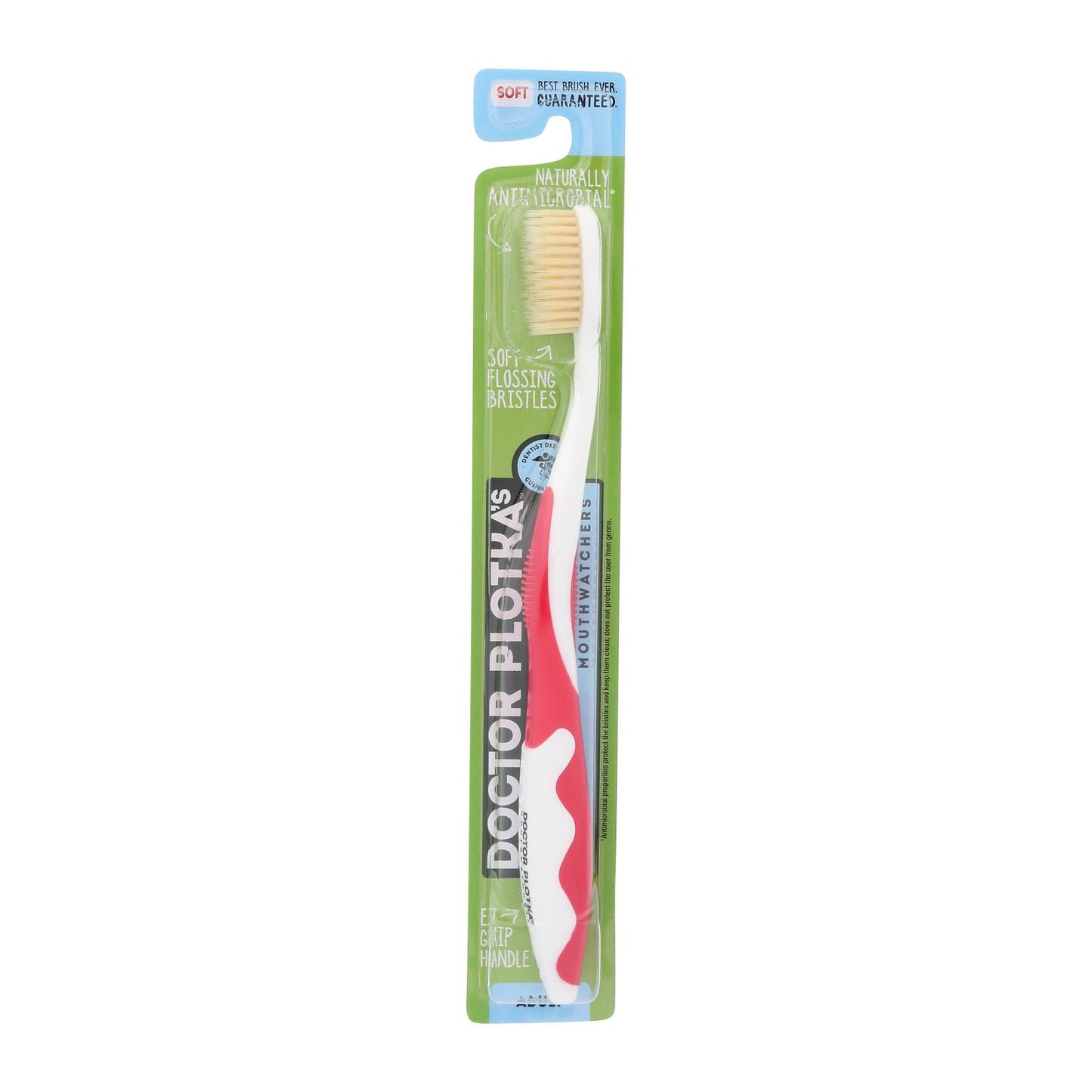 Cepillo de dientes rojo para adultos Mouth Watchers A/b (1 unidad)