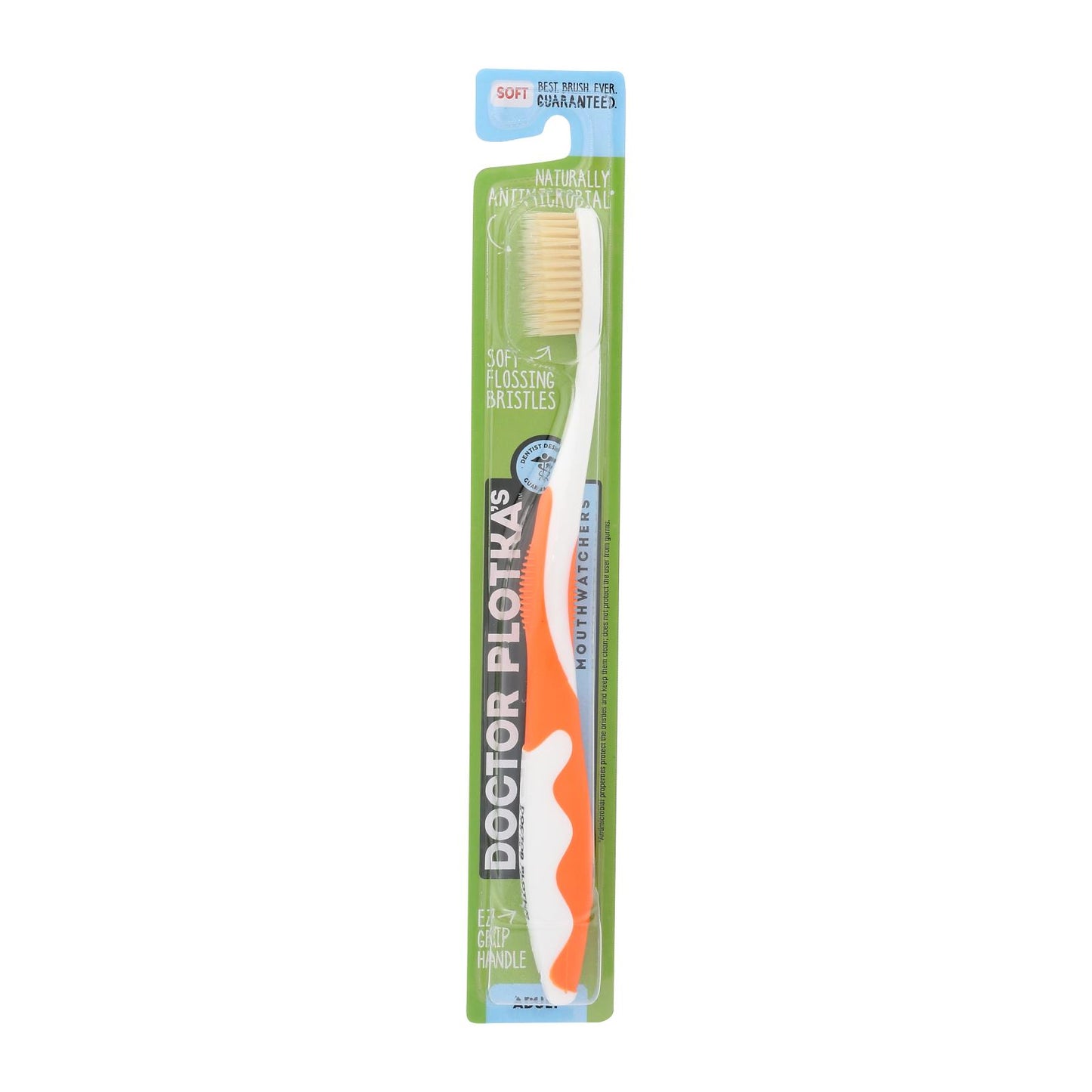 Cepillo de dientes para adultos Mouth Watchers A/b, color naranja, 1 unidad, caja