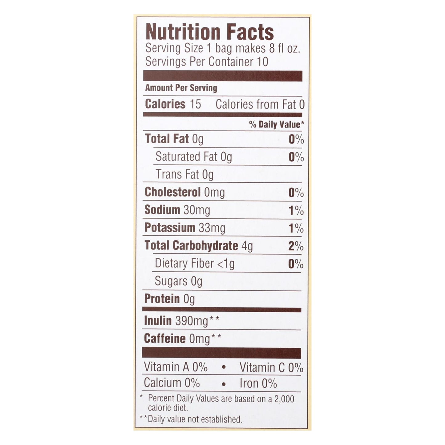 Café orgánico a base de hierbas Teeccino, tostado oscuro con sabor a diente de león, 10 bolsas, caja de 6