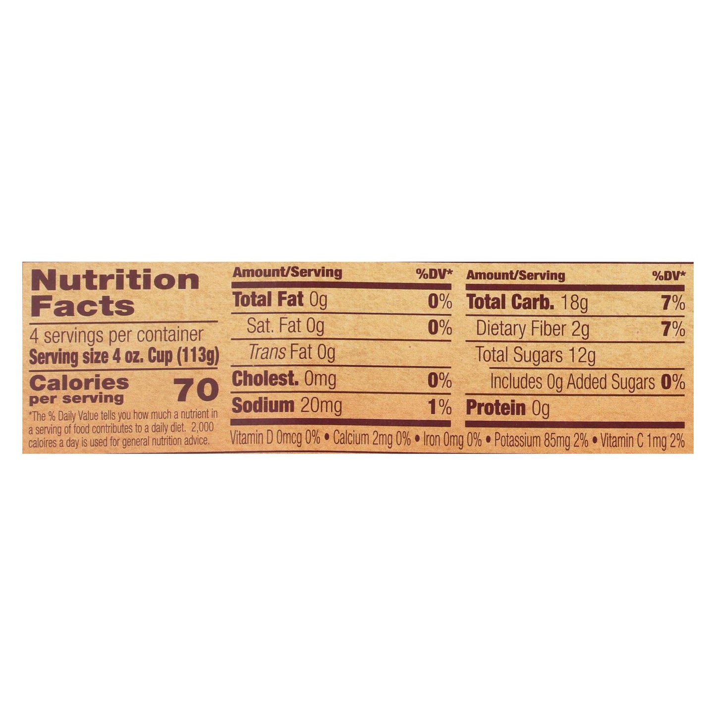Puré de manzana orgánico de la costa norte - Caja de 12 - 4/4 oz