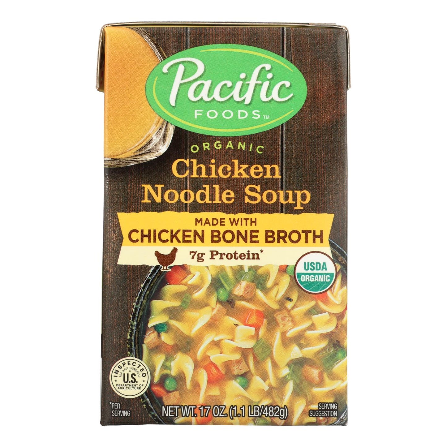 Sopa de fideos con pollo de Pacific Natural Foods - Caja de 12 - 17 oz