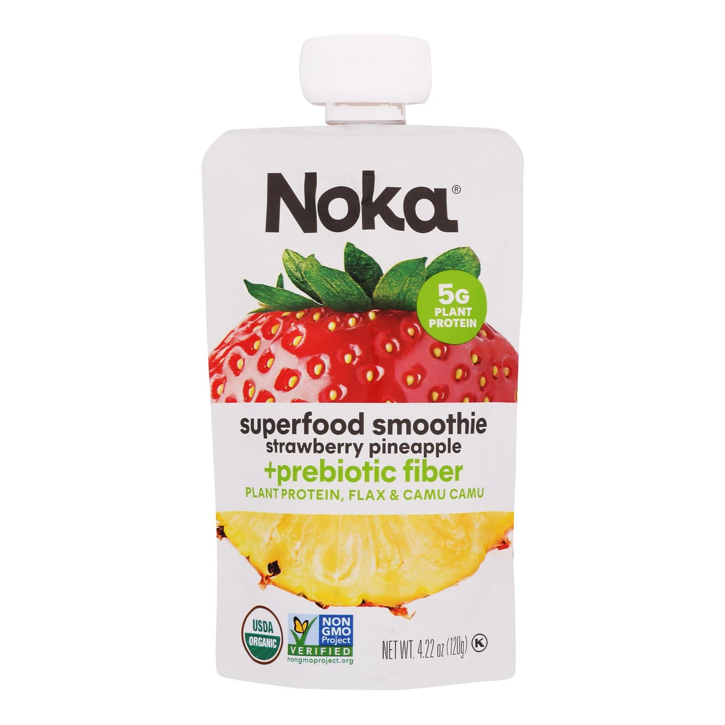 Noka - Batido de piña y pajita - Caja de 6 - 4,22 oz
