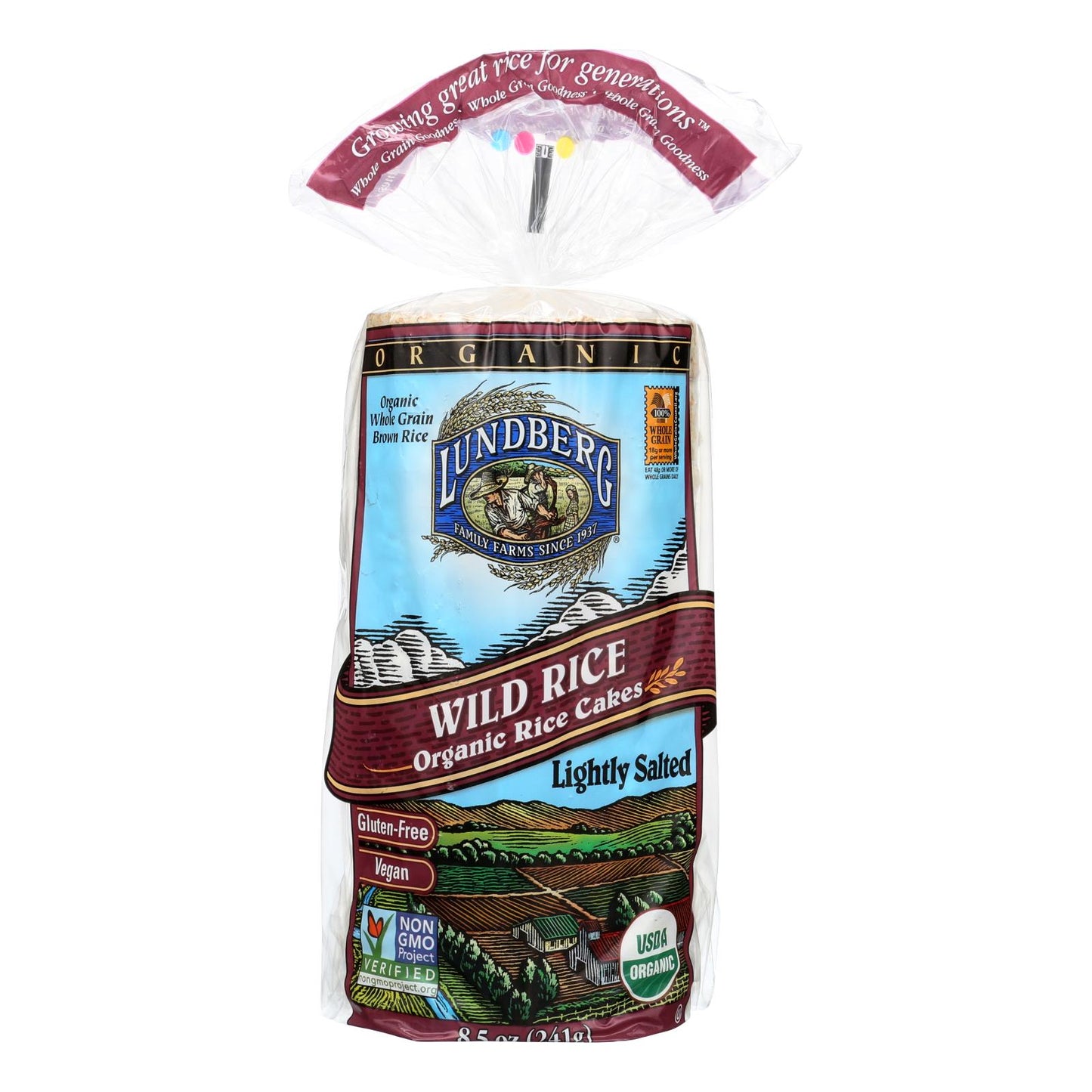 Lundberg Family Farms - Pastel de arroz silvestre Ls - Caja de 6 a 8,5 oz