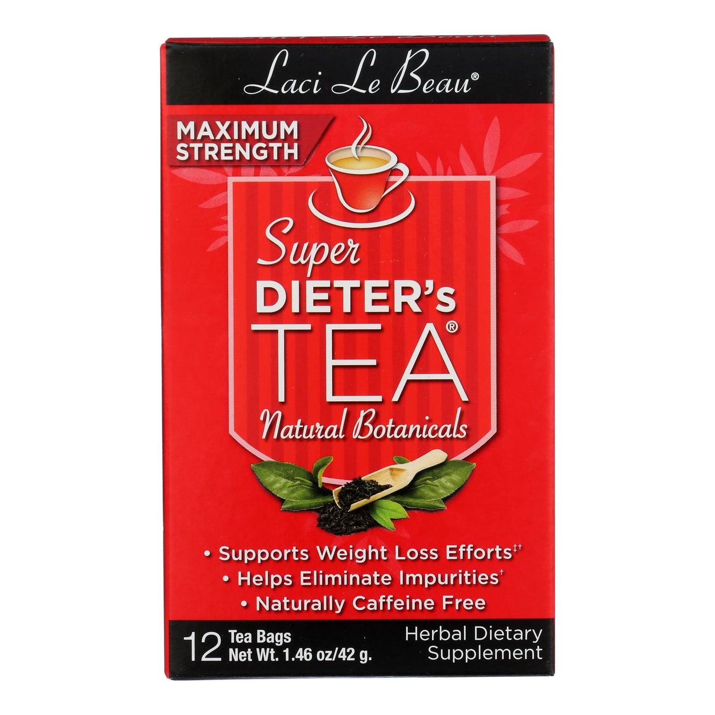 Té dietético de máxima potencia Laci Le Beau - 12 bolsitas de té