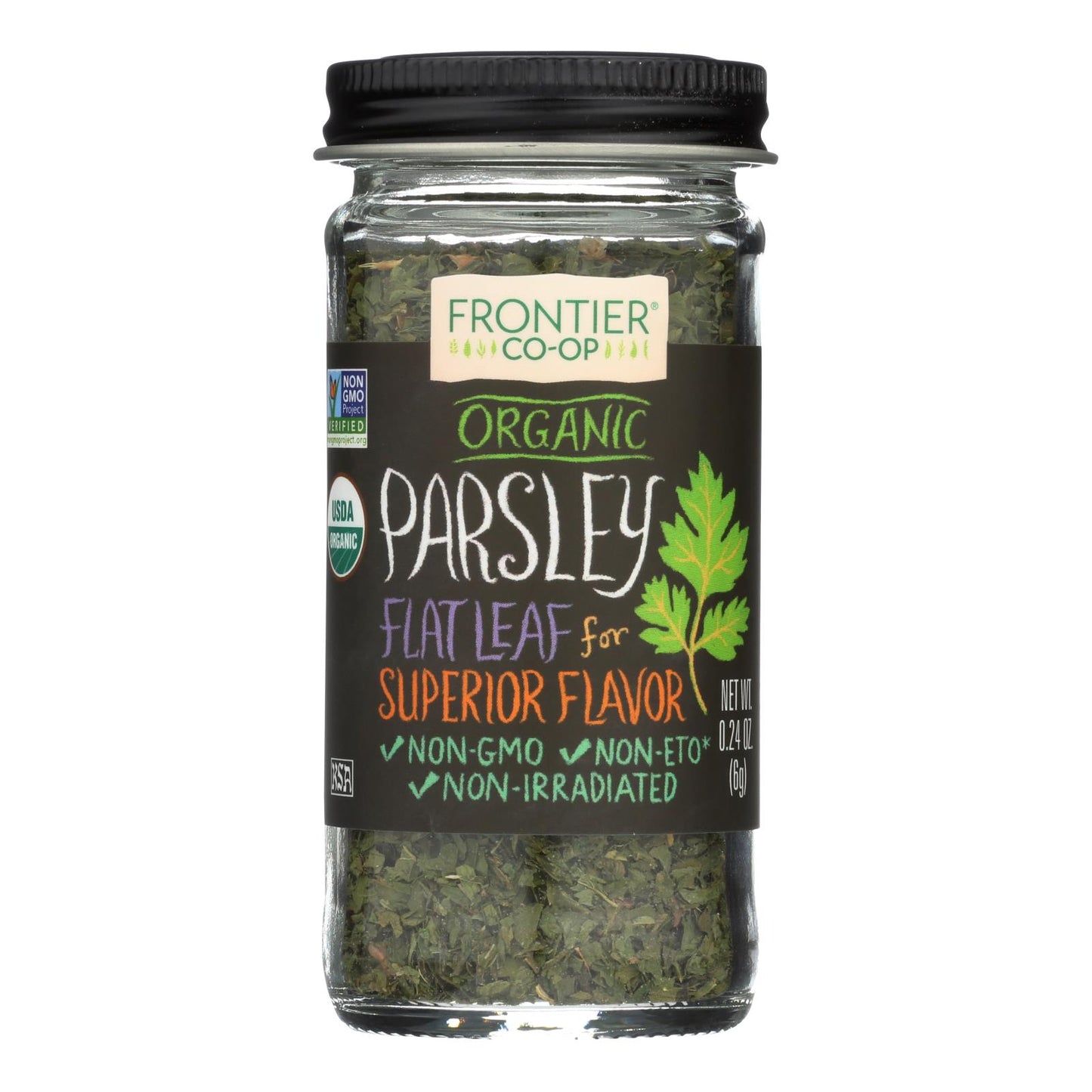 Hojas de perejil de Frontier Herb, orgánicas, en hojuelas, 0,24 oz