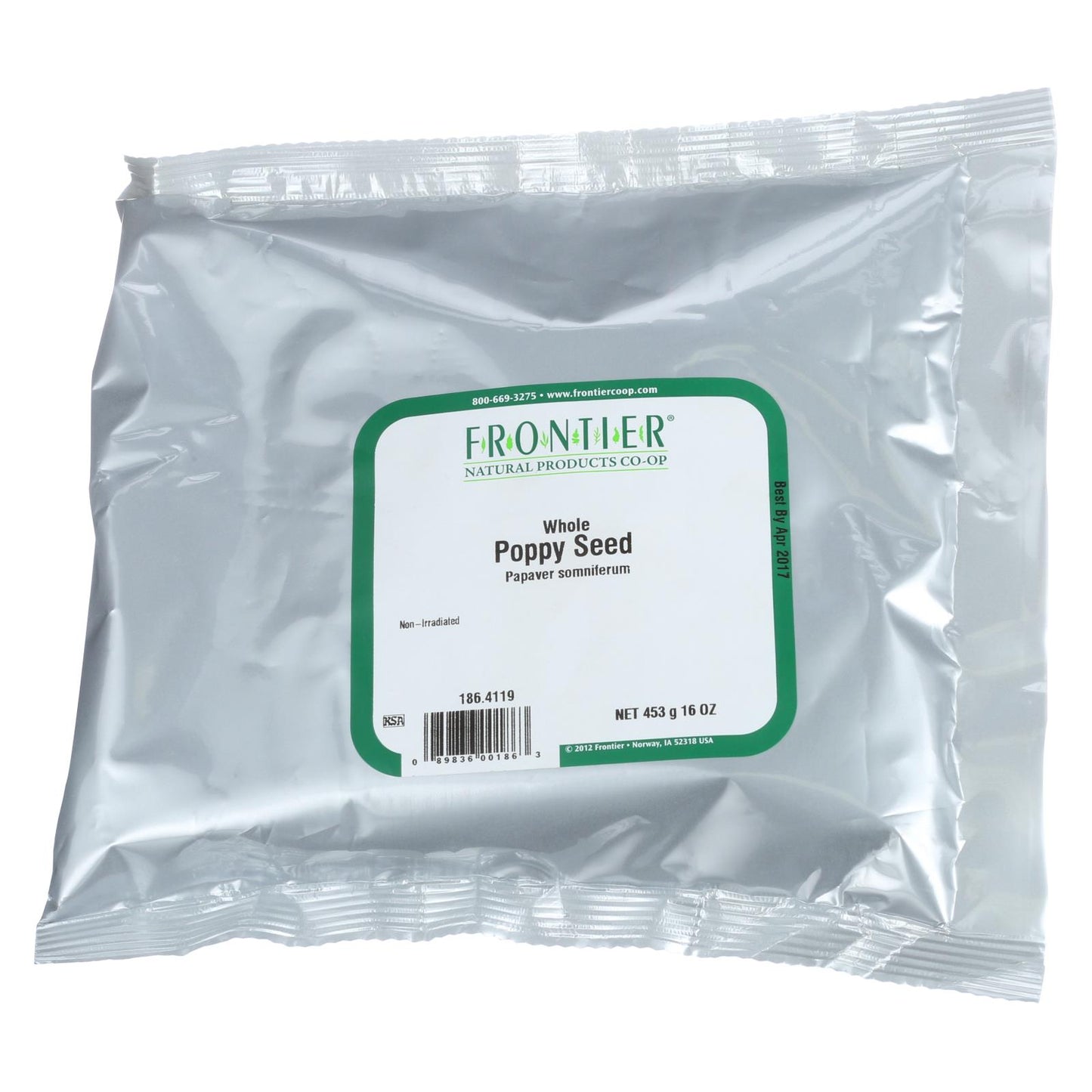 Frontier Herb 罂粟籽整粒 A 1 级 - 单个散装商品 - 1 磅