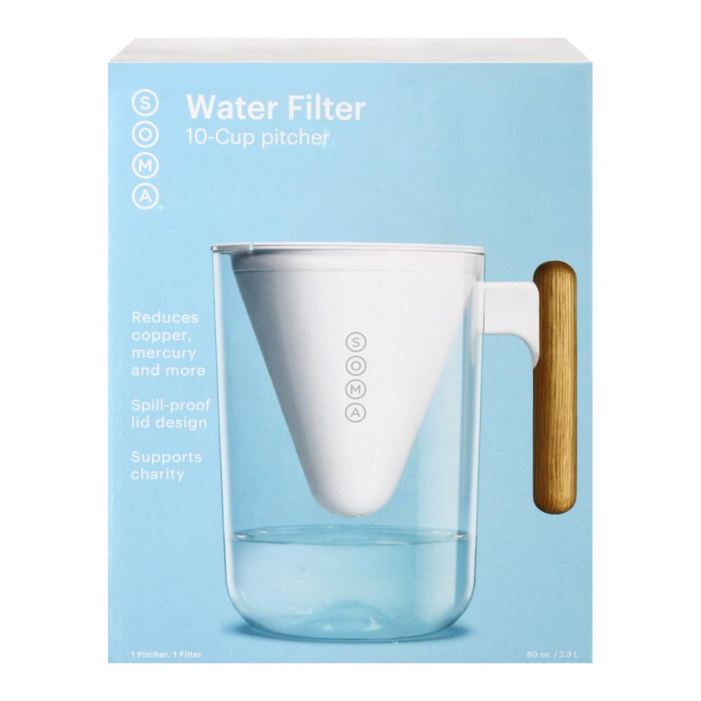Soma - 水壶滤水器 10c 白色 - 2 件装 - 80 盎司