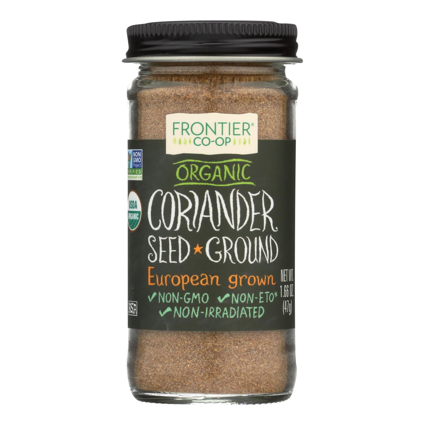 Semillas de cilantro de Frontier Herb, orgánicas, molidas, 1,60 oz