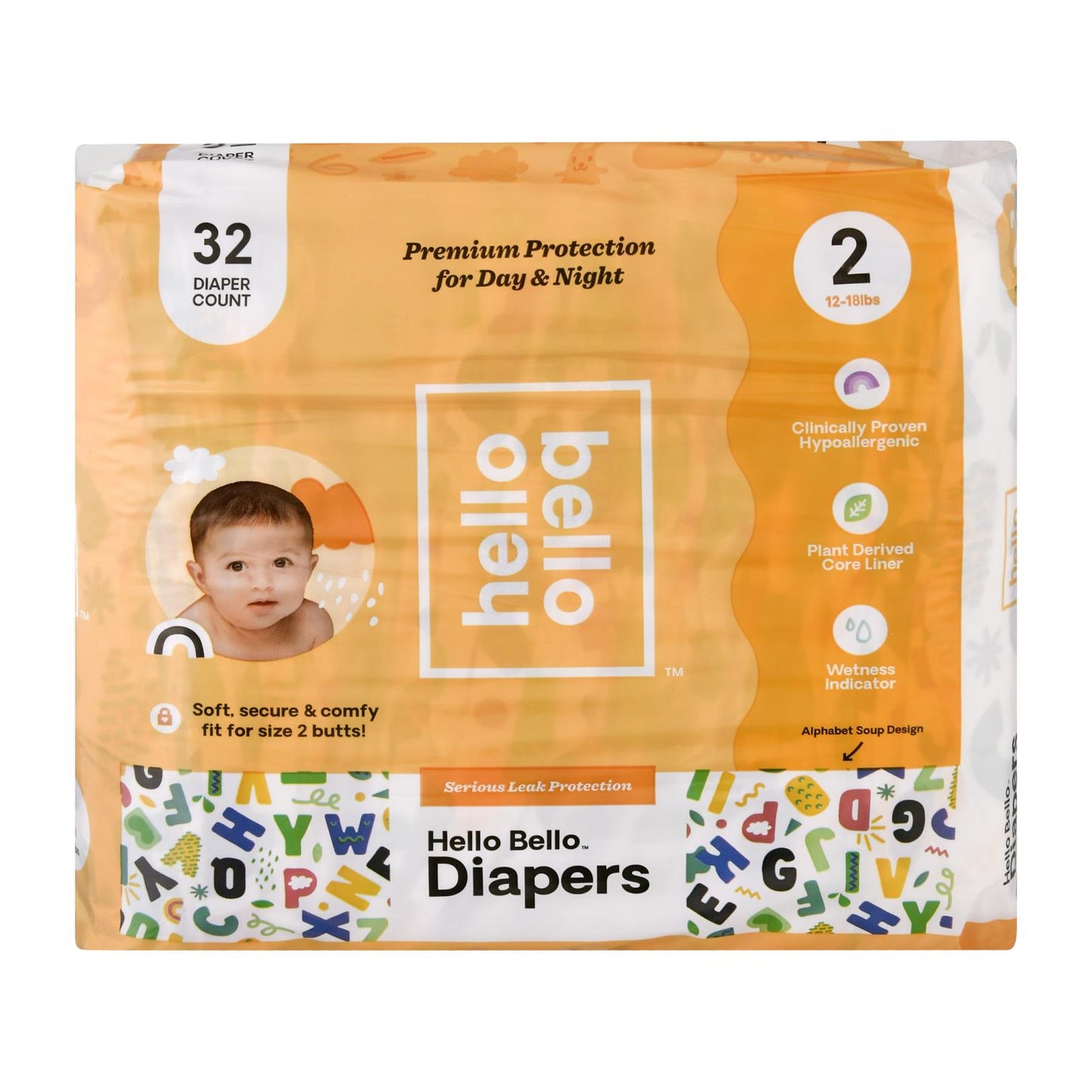 Hola Bello - Pañales Alpha Sp Talla 2 12/18 lb - Paquete de 1-32 unidades