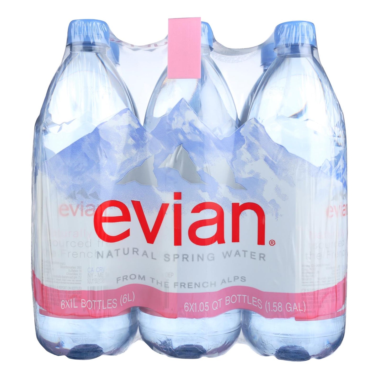 Evians Spring Water 矿泉水 - 塑料 - 2 瓶装 - 6/1 升