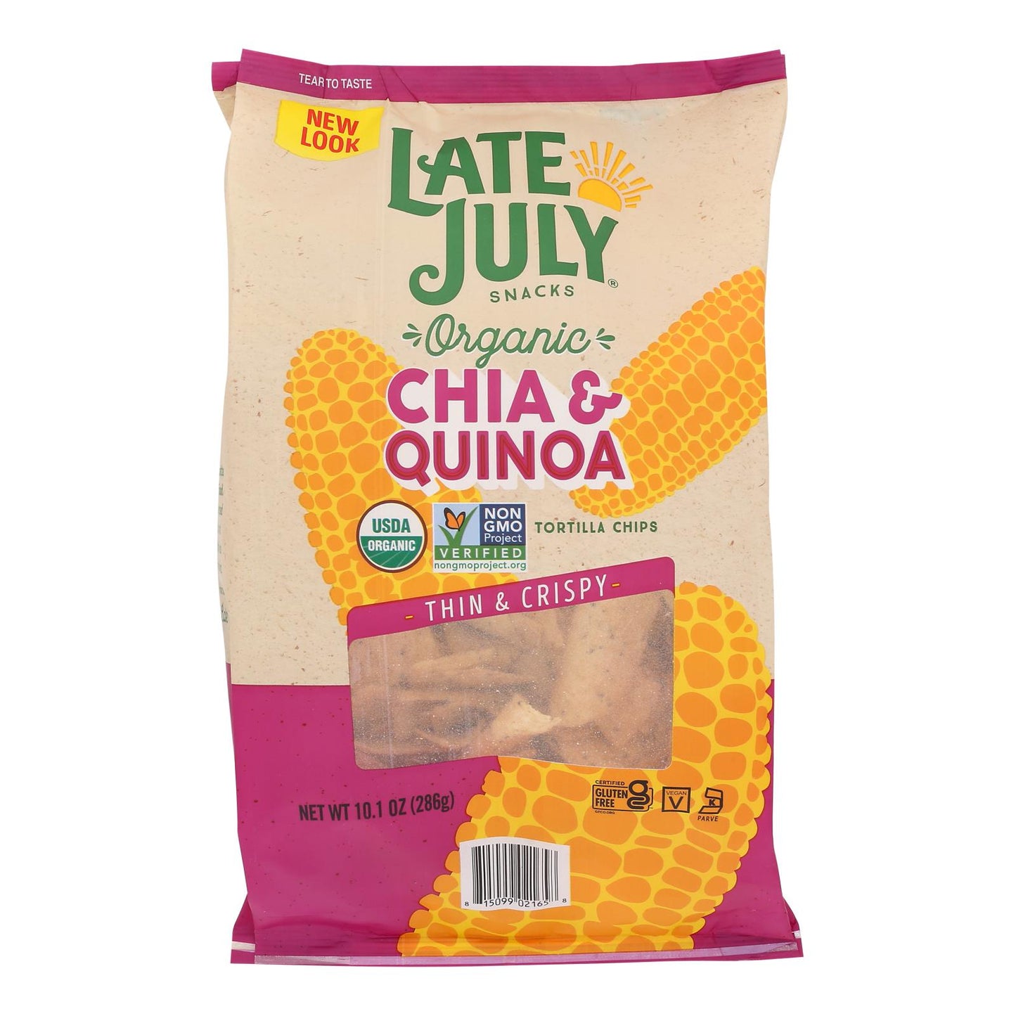 Snacks de finales de julio: Tort Chips con quinoa y chia (caja de 9 a 10,1 oz)